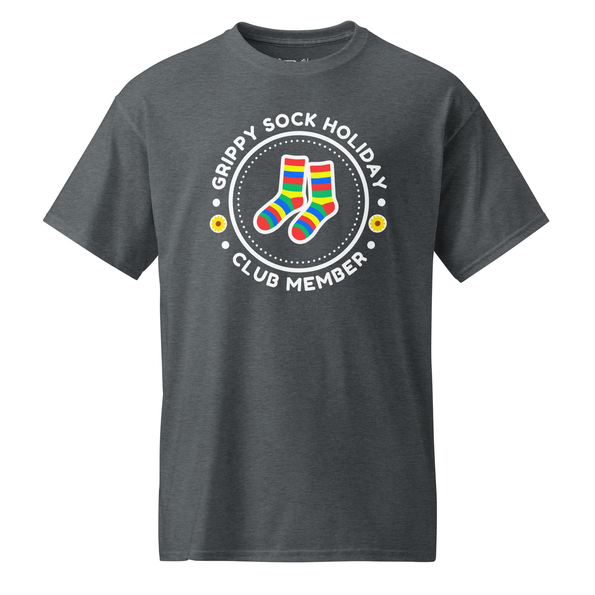 Unisex DryBlend® Classic Tee - 'Grippy Sock' Dark Heather T-Shirt