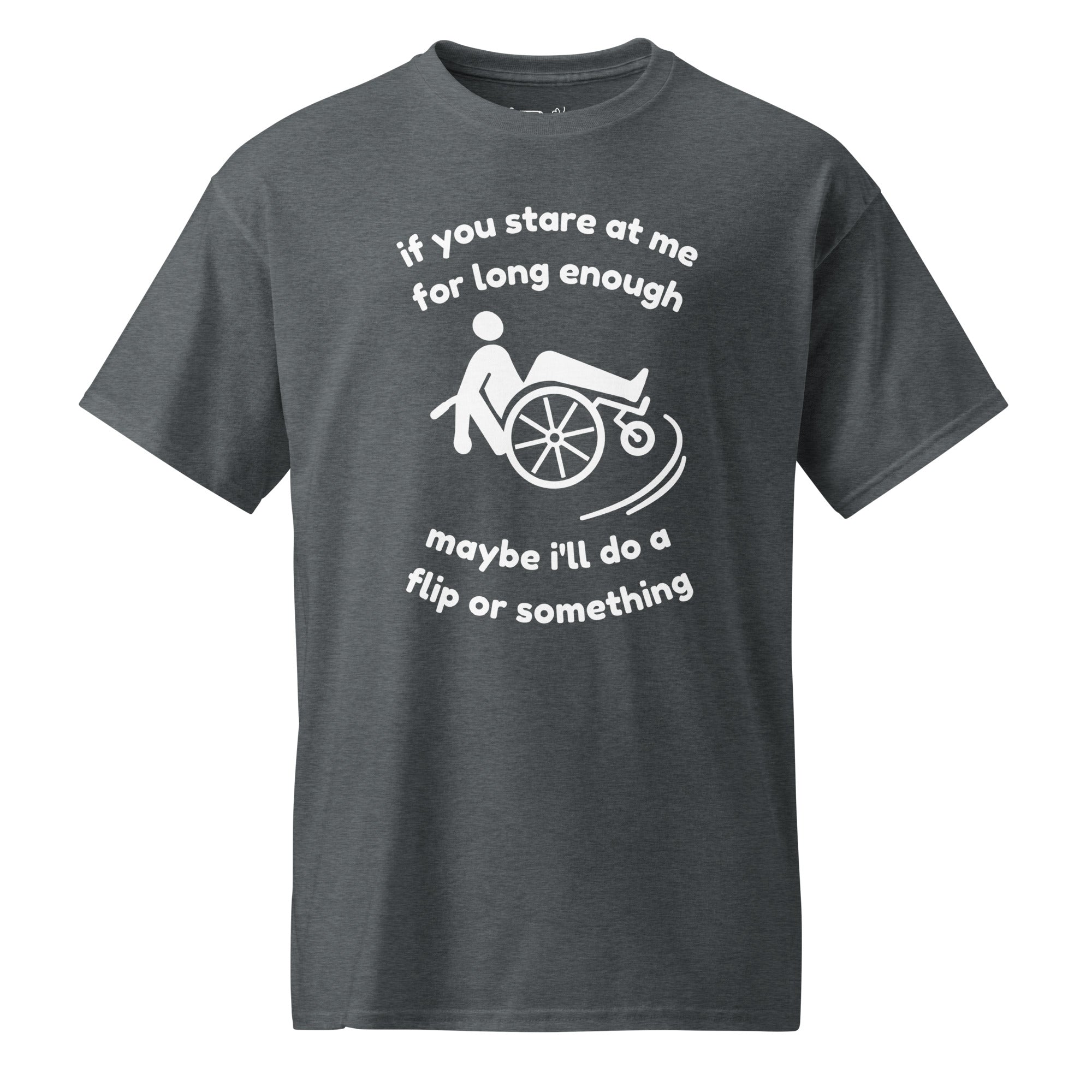 Unisex DryBlend® Classic Tee - 'Stare At Me' Dark Heather T-Shirt
