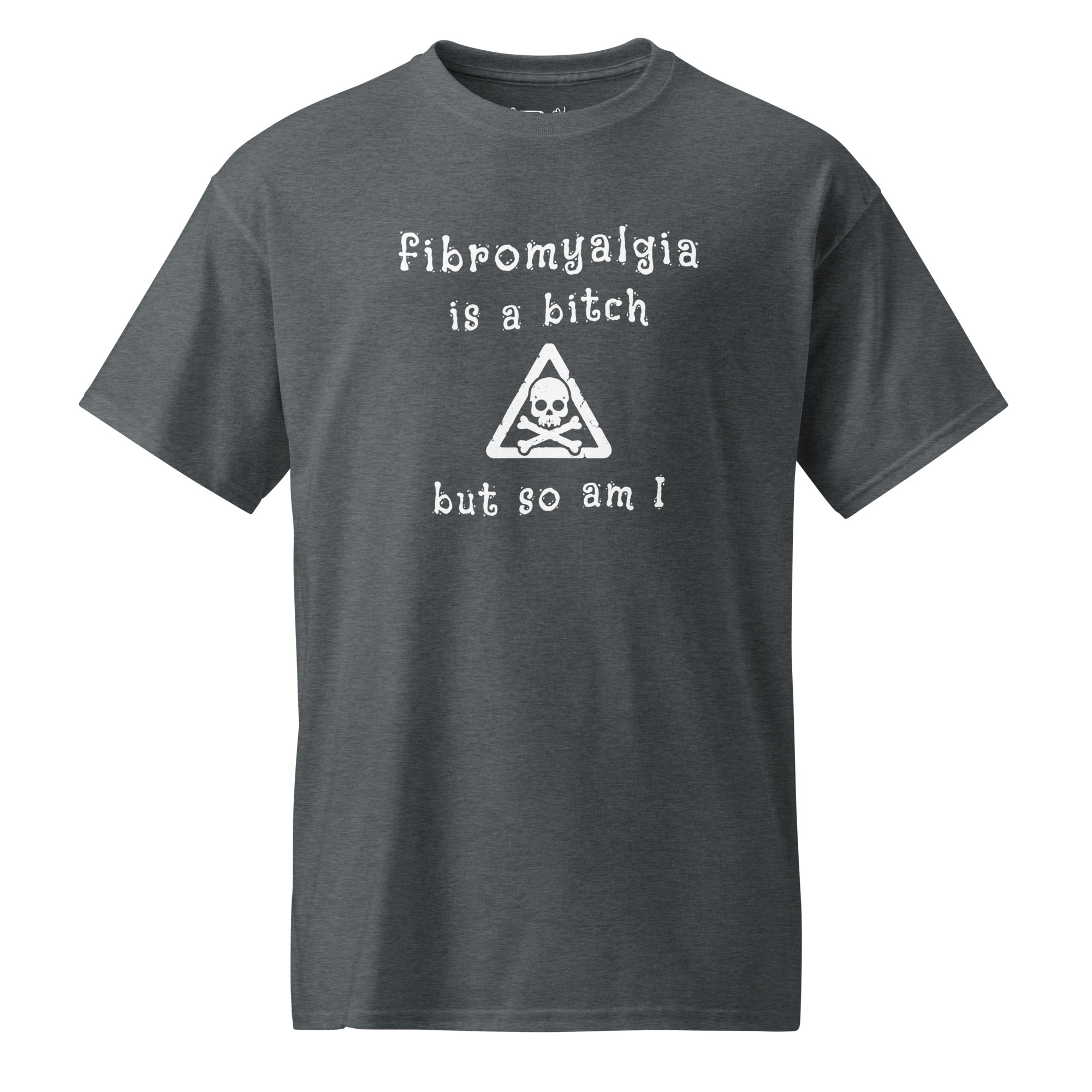 Unisex DryBlend® Classic Tee - 'Fibromyalgia' Dark Heather T-Shirt