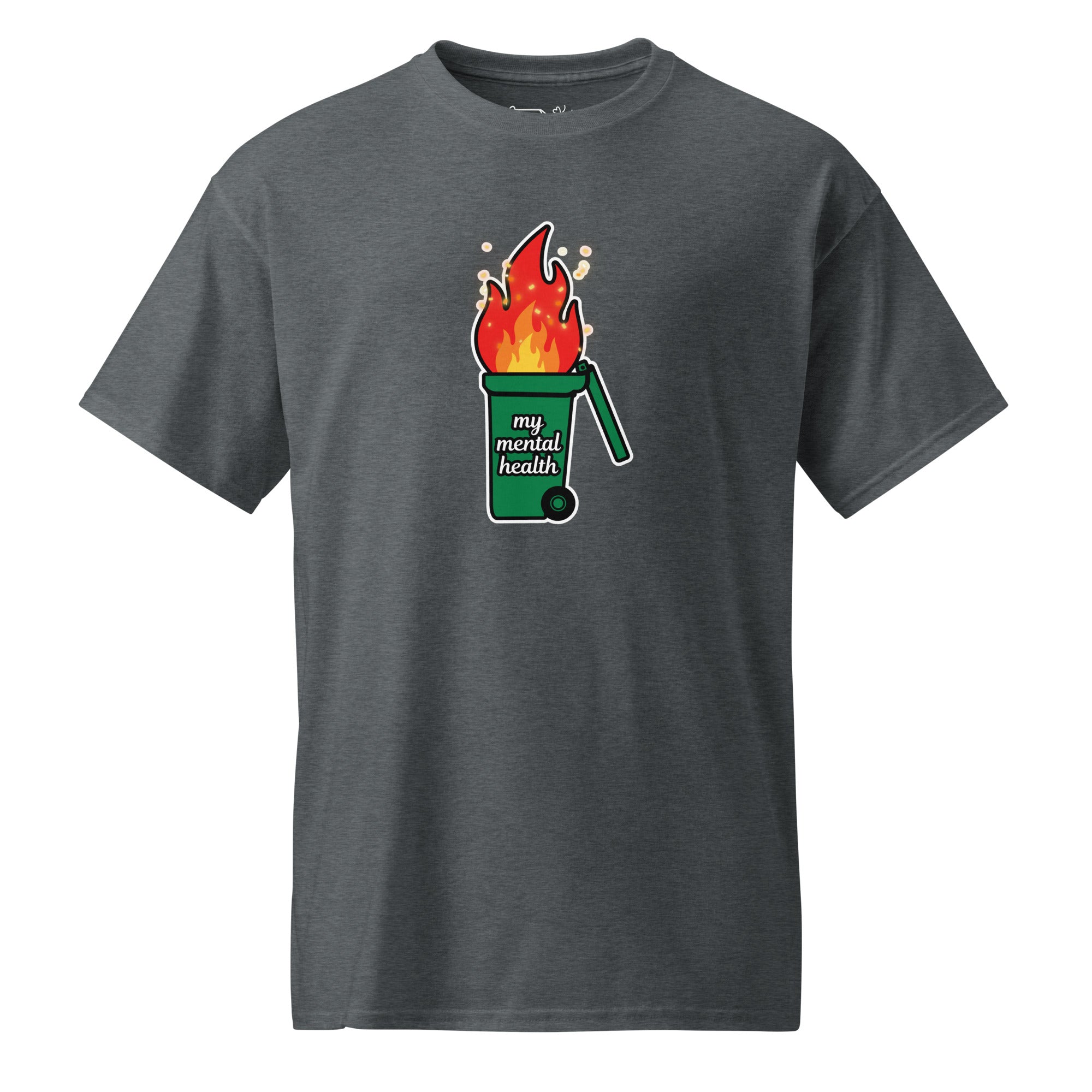 Unisex DryBlend® Classic Tee - 'Bin Fire' Dark Heather T-Shirt