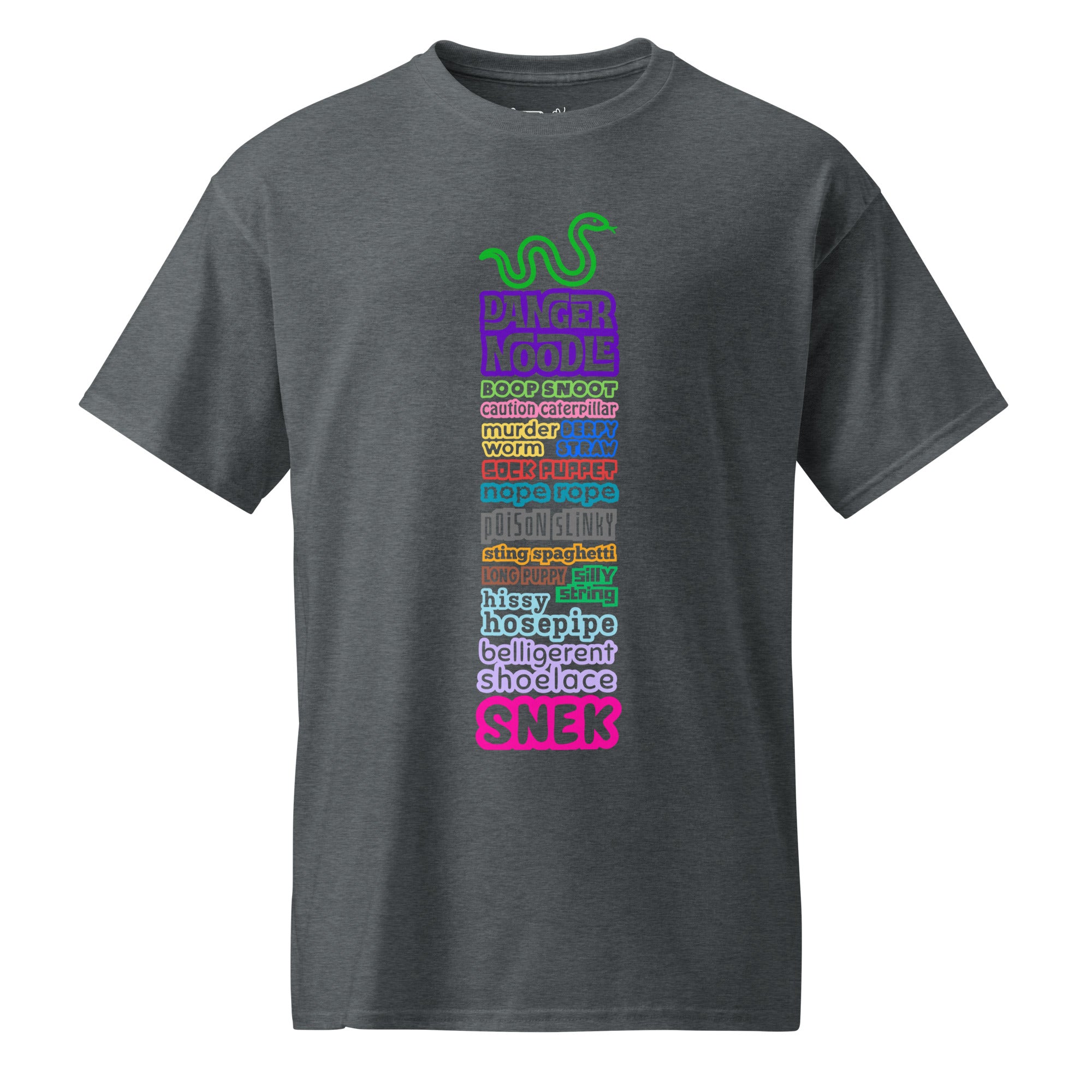 Unisex DryBlend® Classic Tee - 'Danger Noodle' Dark Heather T-Shirt