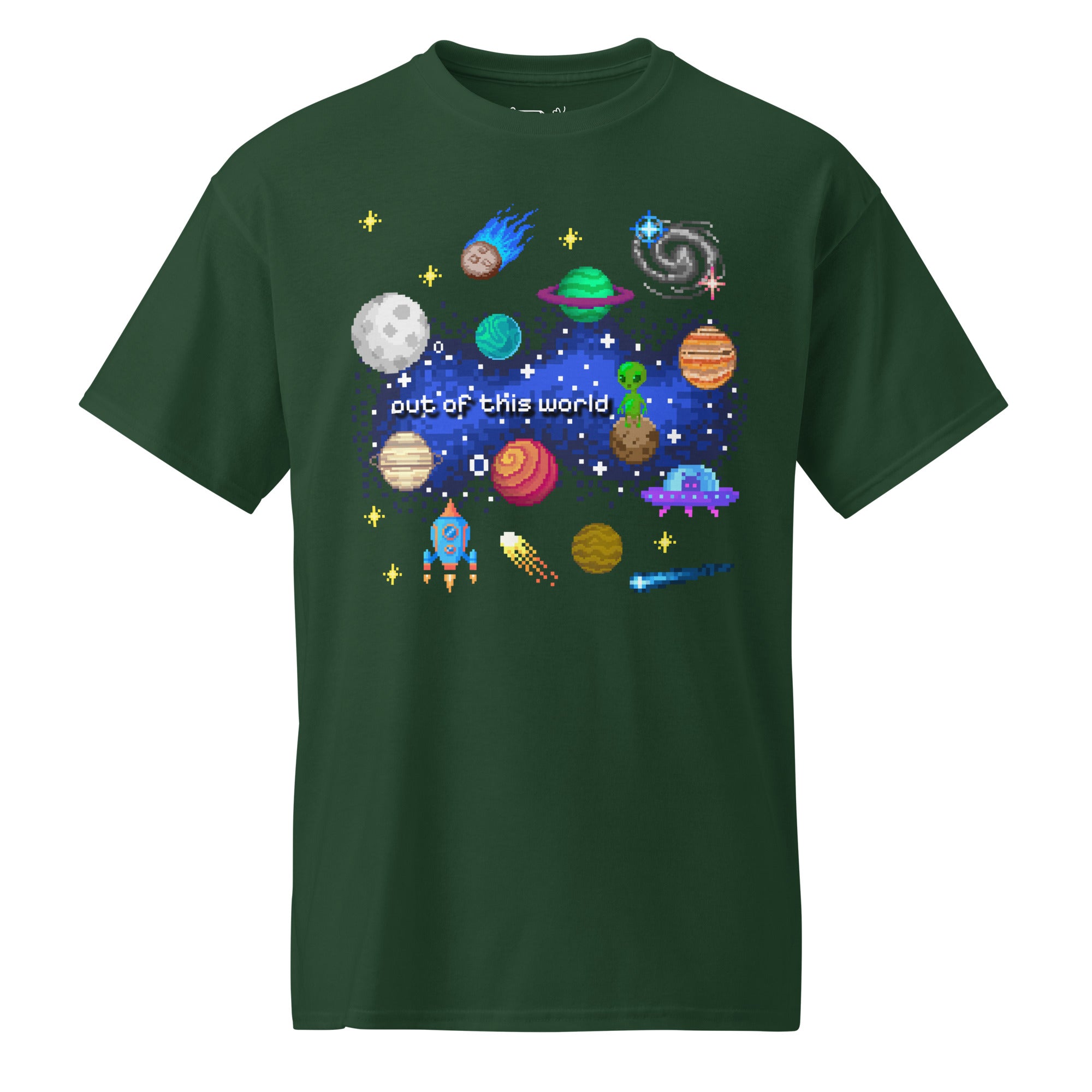 Unisex DryBlend® Classic Tee - 'Out of This World' Forest Green T-Shirt