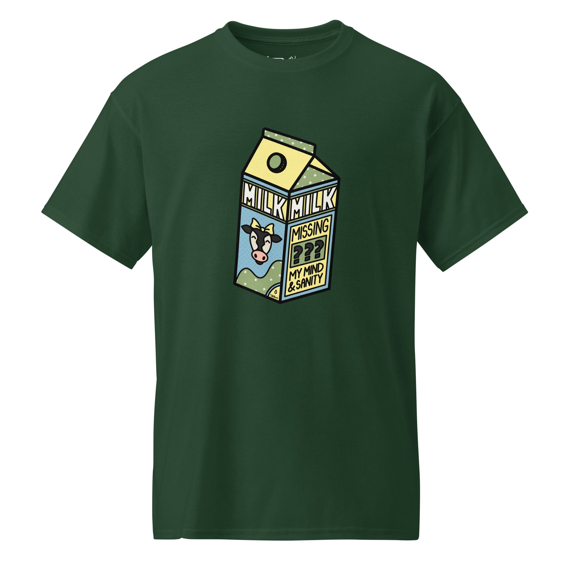 Unisex DryBlend® Classic Tee - 'Got Milk?' Forest Green T-Shirt