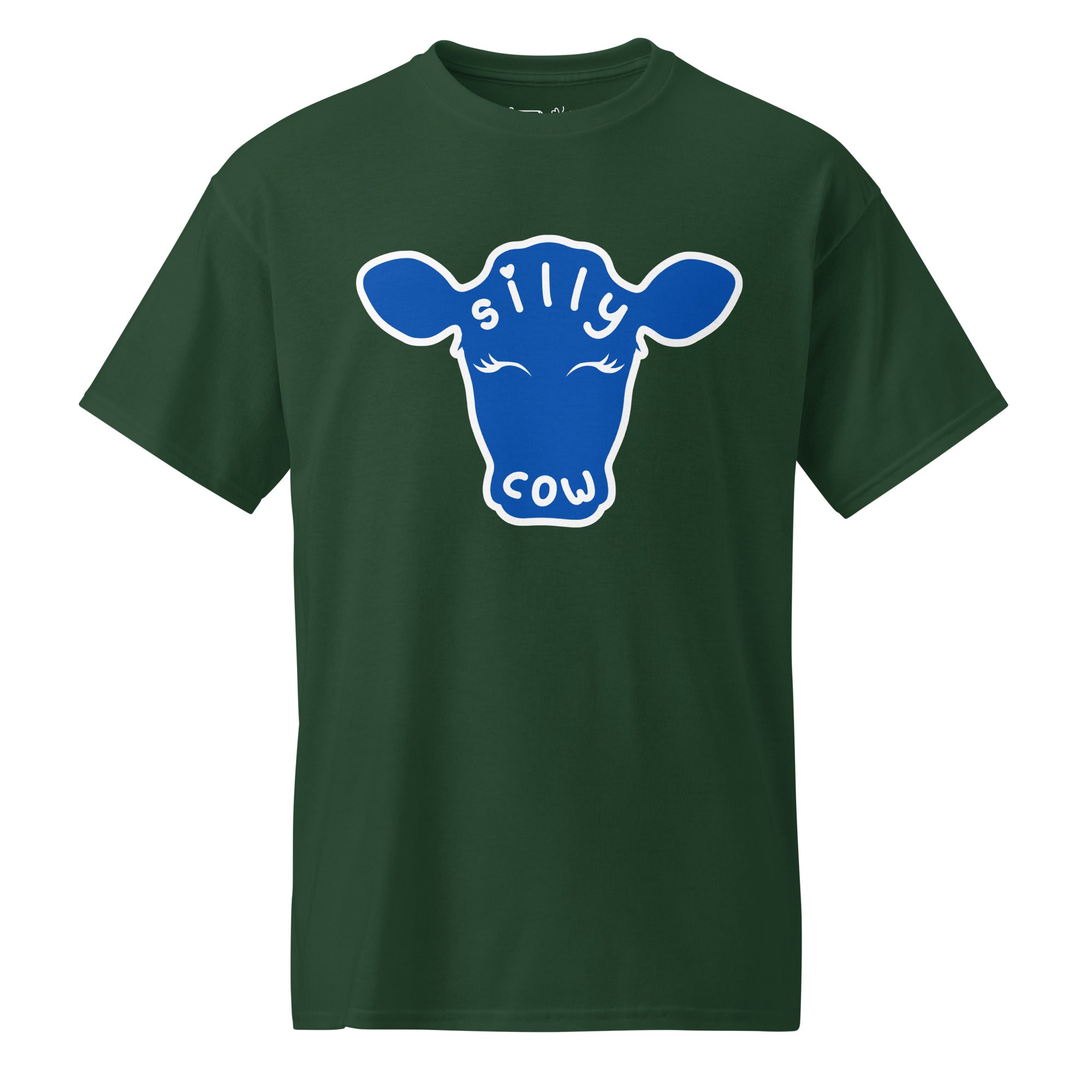 Unisex DryBlend® Classic Tee - 'Silly Cow' Forest Green T-Shirt