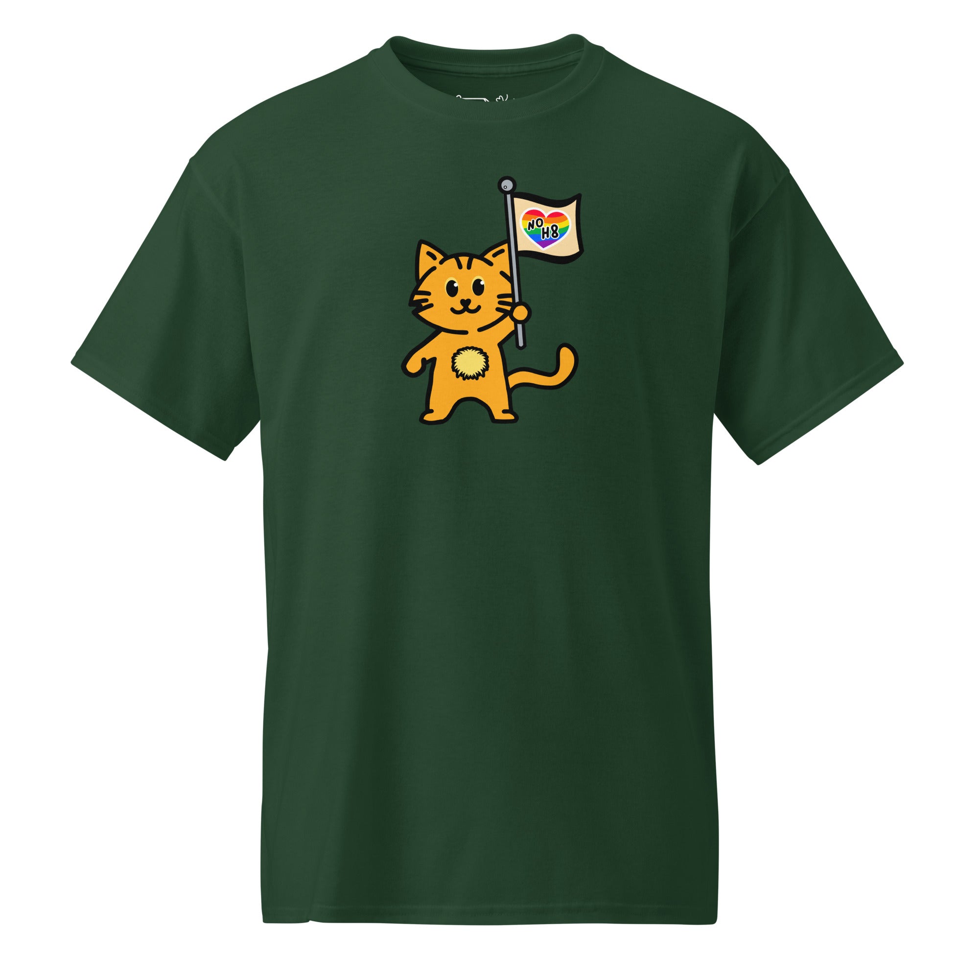 Unisex DryBlend® Classic Tee - 'No H8' Forest Green T-Shirt