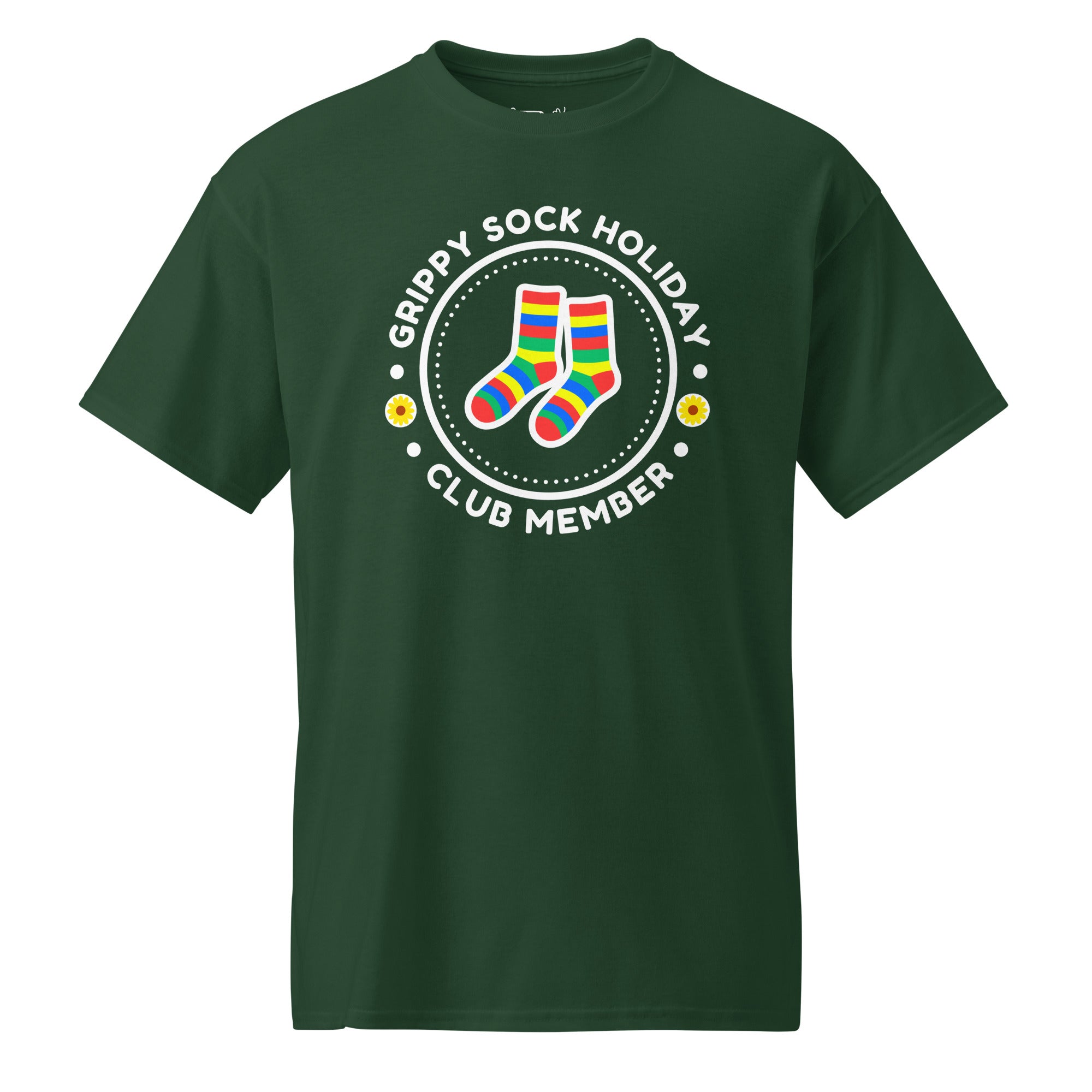 Unisex DryBlend® Classic Tee - 'Grippy Sock' Forest Green T-Shirt
