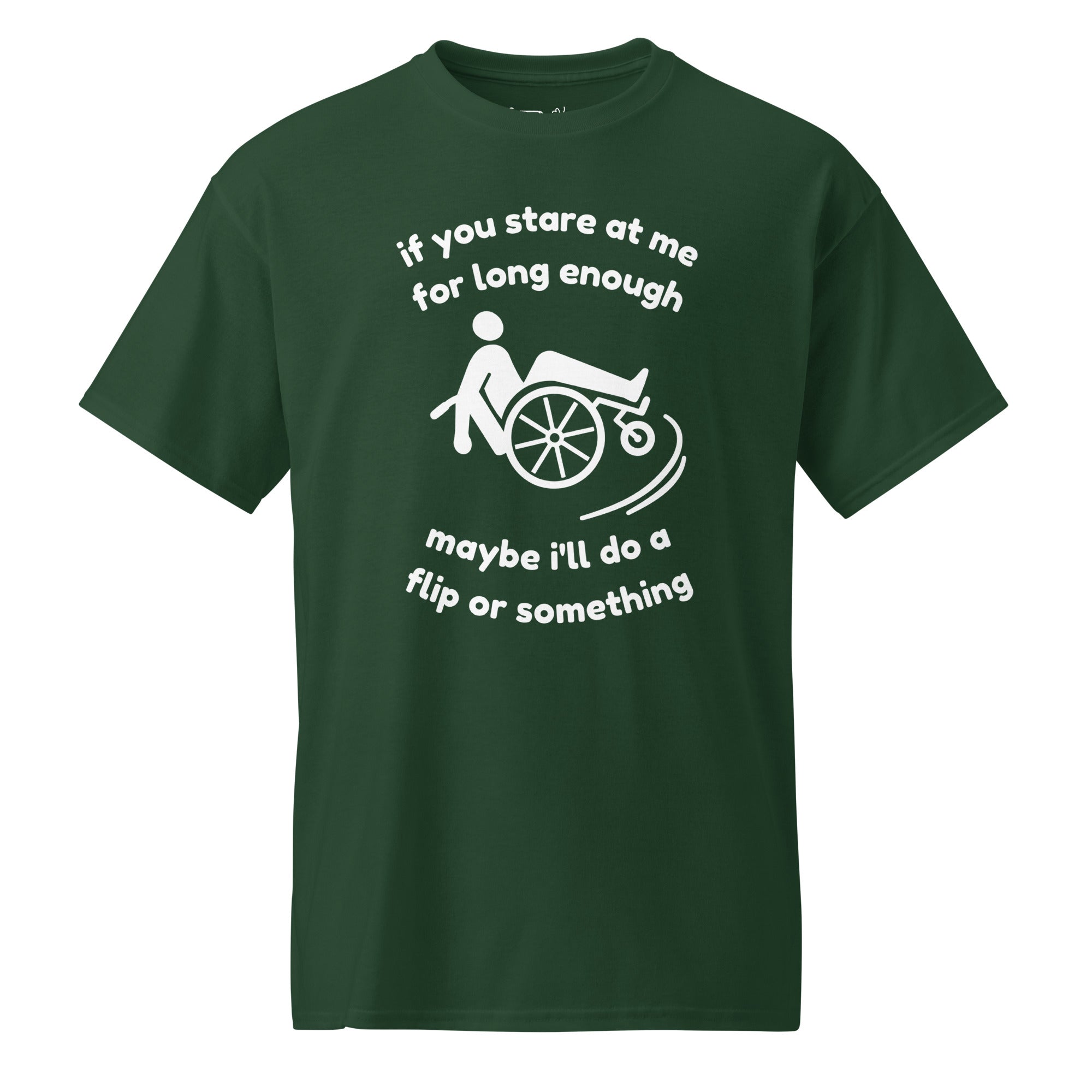 Unisex DryBlend® Classic Tee - 'Stare At Me' Forest Green T-Shirt