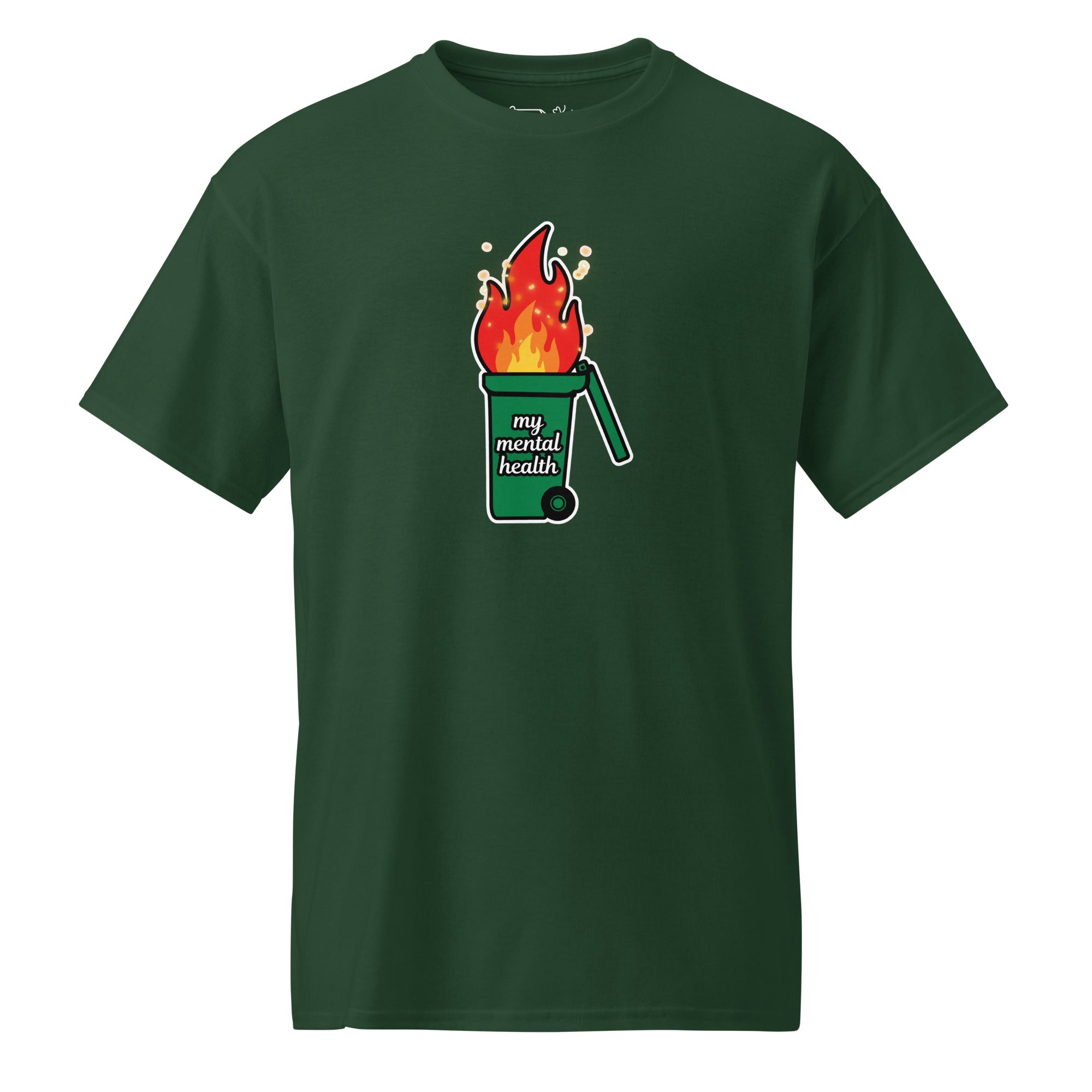 Unisex DryBlend® Classic Tee - 'Bin Fire' Forest Green T-Shirt