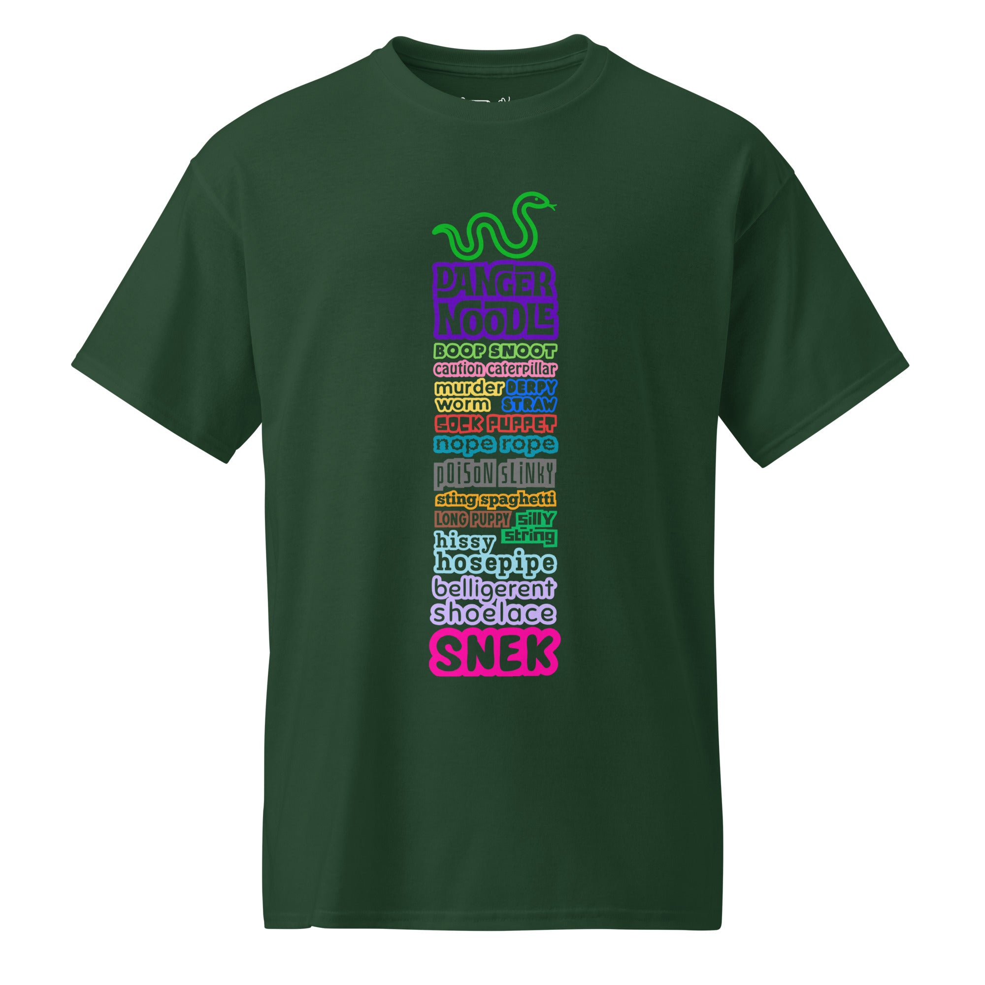 Unisex DryBlend® Classic Tee - 'Danger Noodle' Forest Green T-Shirt