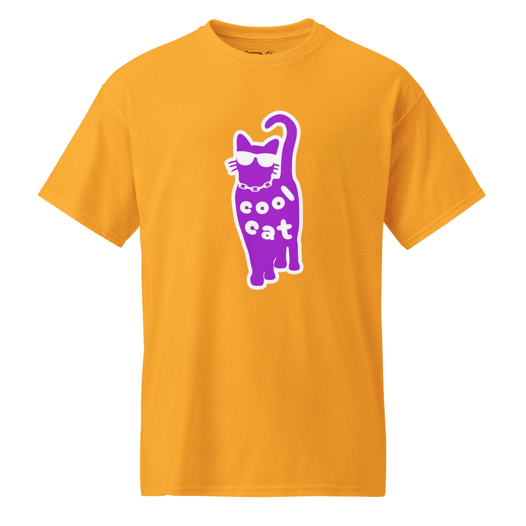 Unisex DryBlend® Classic Tee - 'Cool Cat' Gold T-Shirt