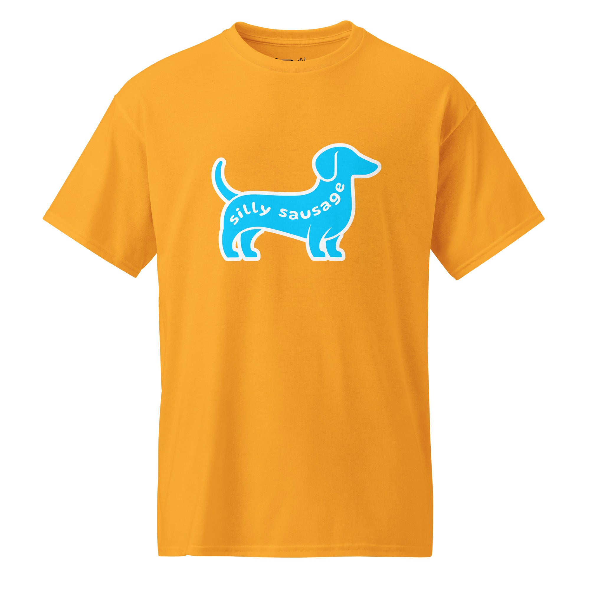 Unisex DryBlend® Classic Tee - 'Silly Sausage' Gold T-Shirt