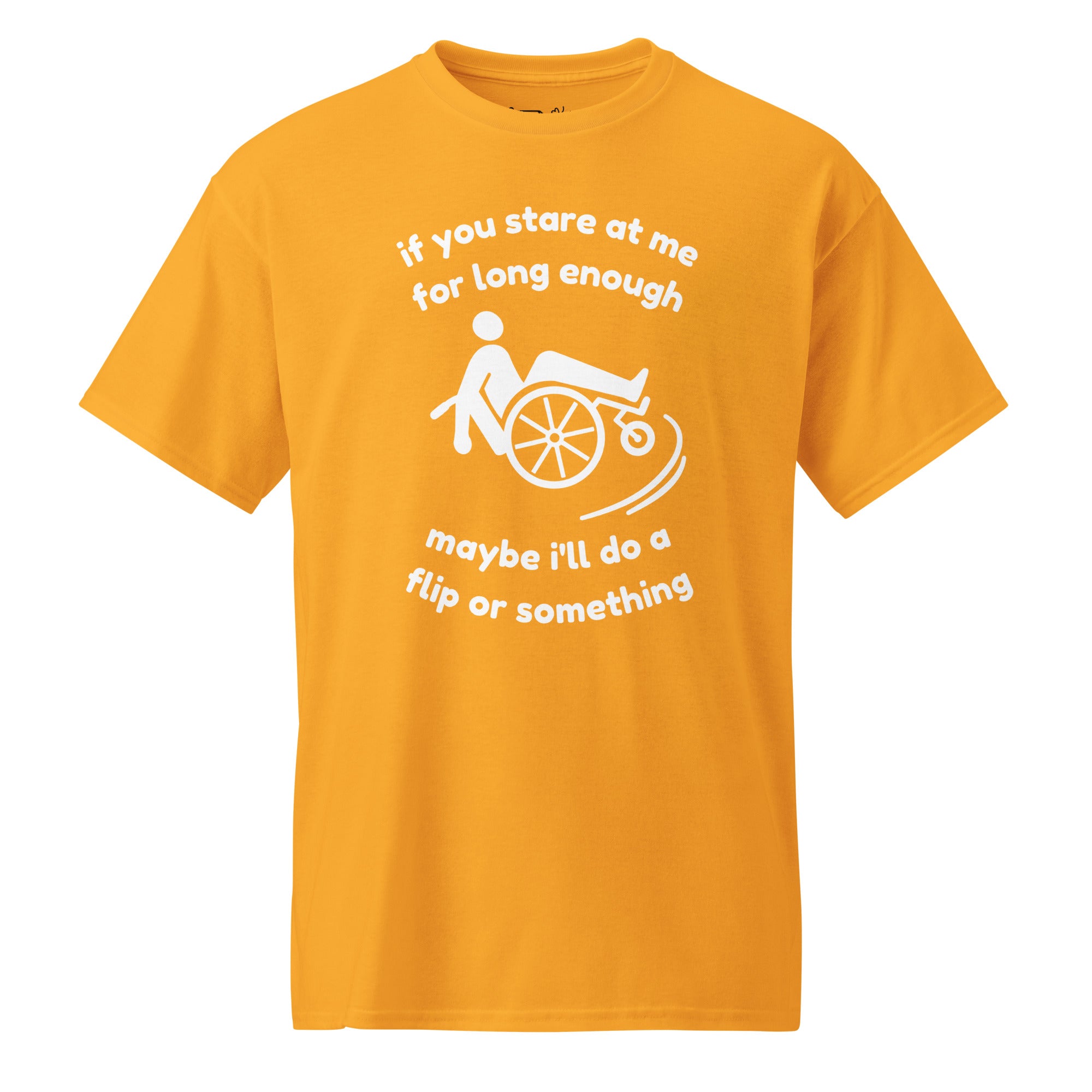 Unisex DryBlend® Classic Tee - 'Stare At Me' Gold T-Shirt