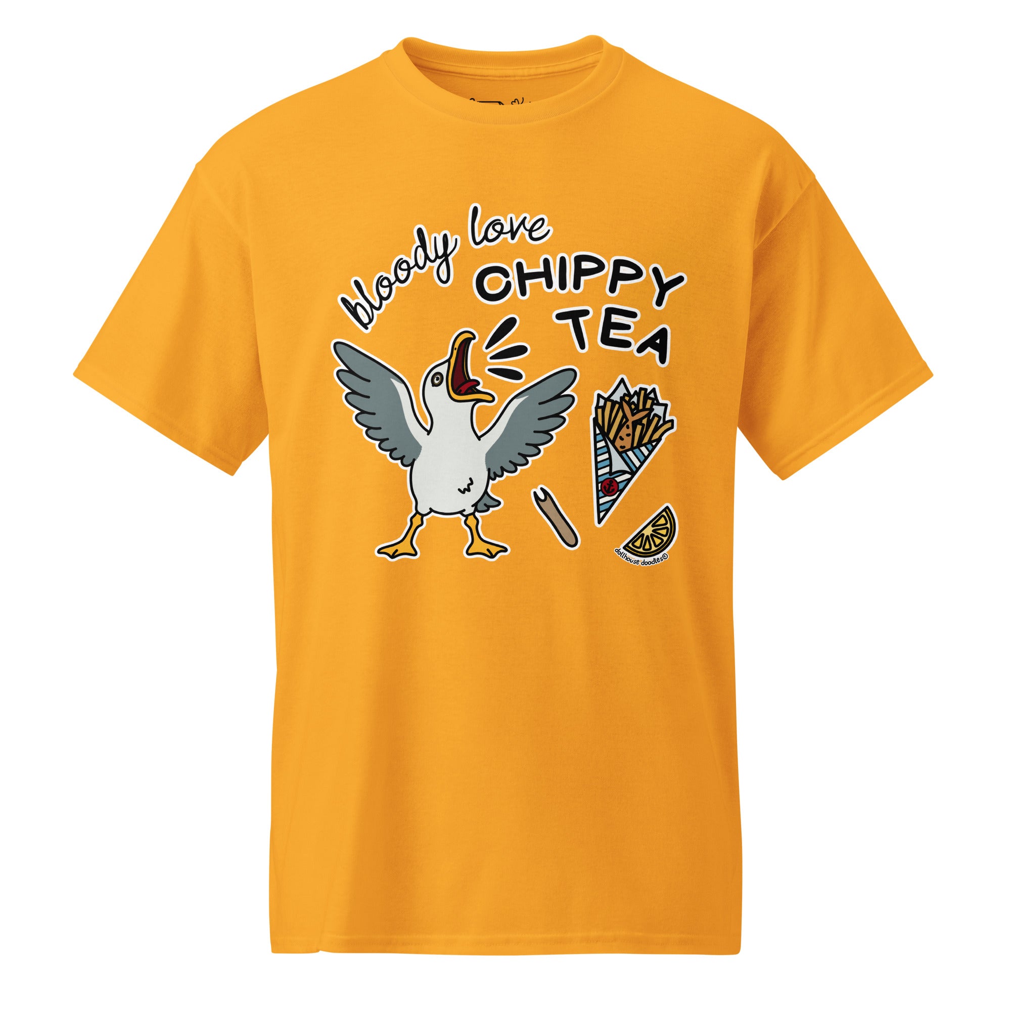 Unisex DryBlend® Classic Tee - 'Chippy Tea' Gold T-Shirt