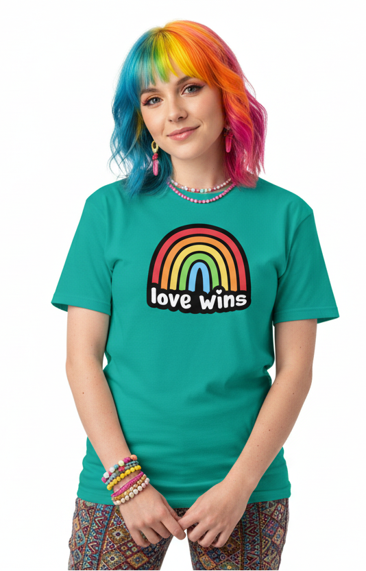 Unisex DryBlend® Classic Tee - 'Love Wins' T-Shirt