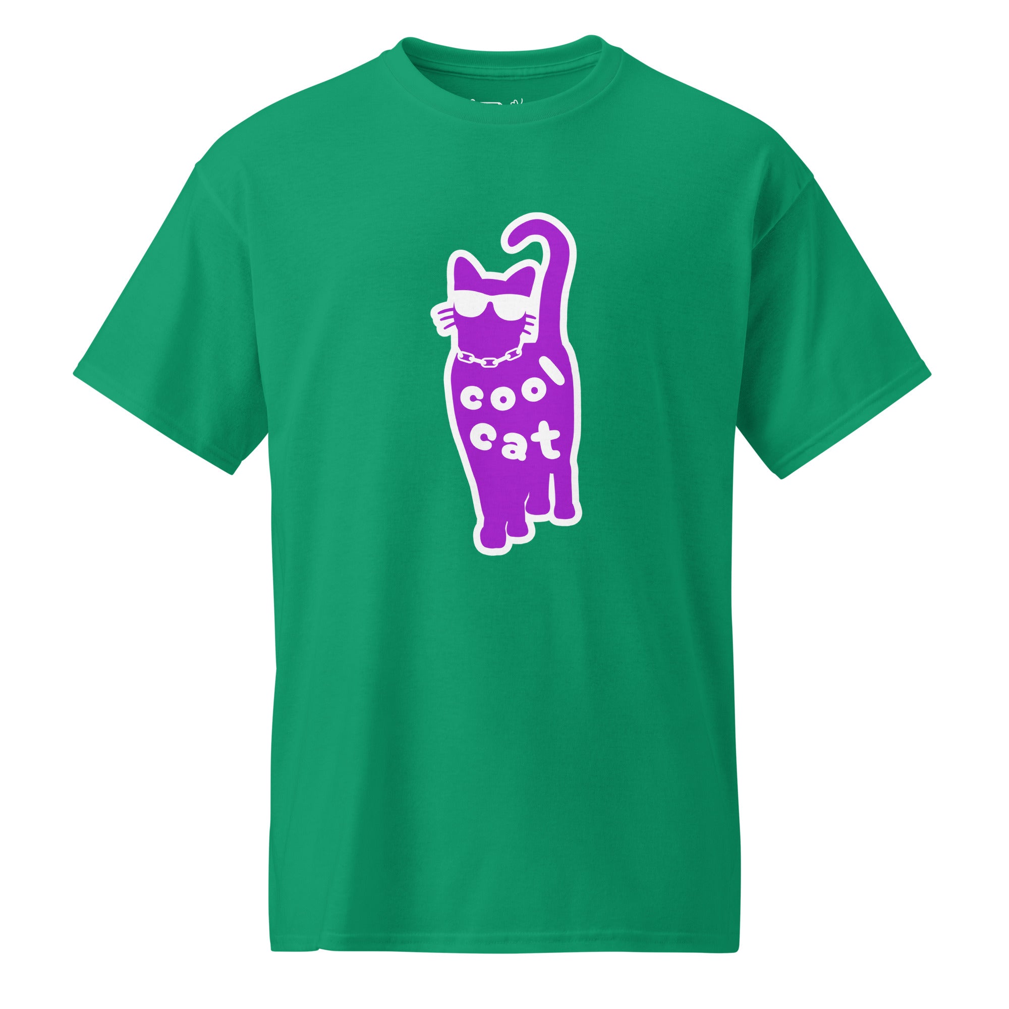 Unisex DryBlend® Classic Tee - 'Cool Cat' Kelly Green T-Shirt