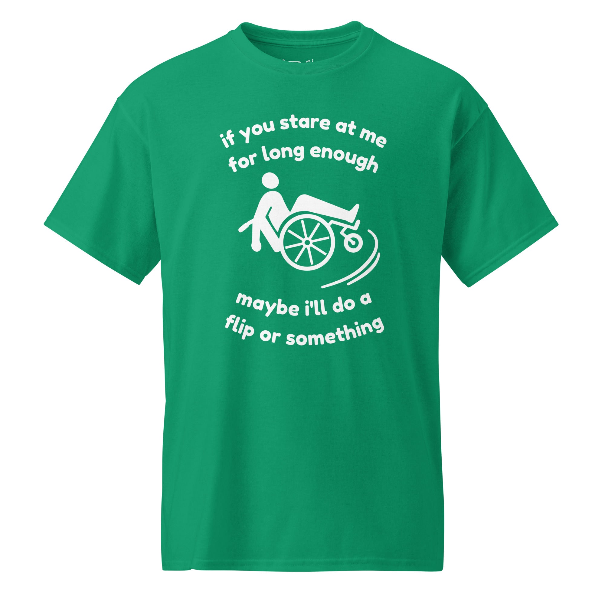 Unisex DryBlend® Classic Tee - 'Stare At Me' Kelly Green T-Shirt