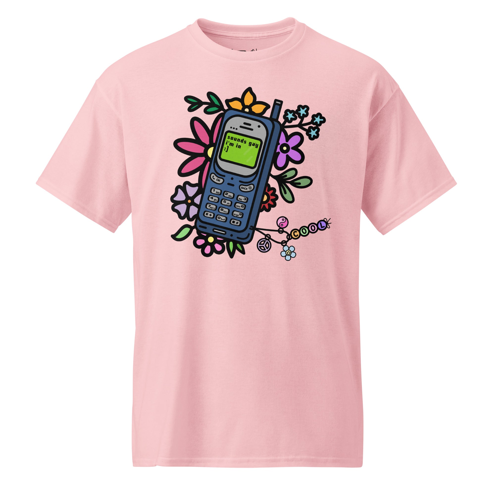 Unisex DryBlend® Classic Tee - 'Text Me' Light Pink T-Shirt