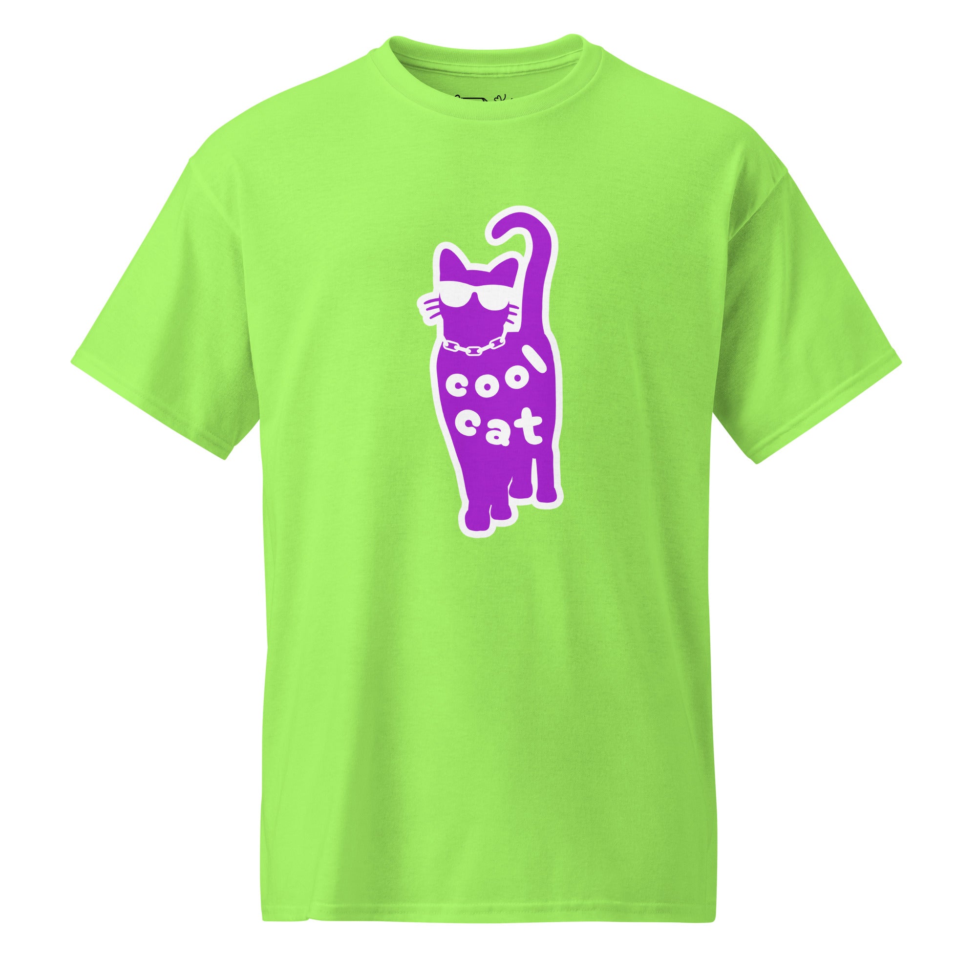 Unisex DryBlend® Classic Tee - 'Cool Cat' Lime T-Shirt