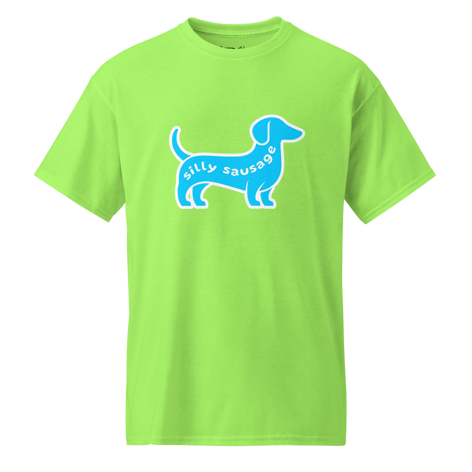 Unisex DryBlend® Classic Tee - 'Silly Sausage' Lime T-Shirt