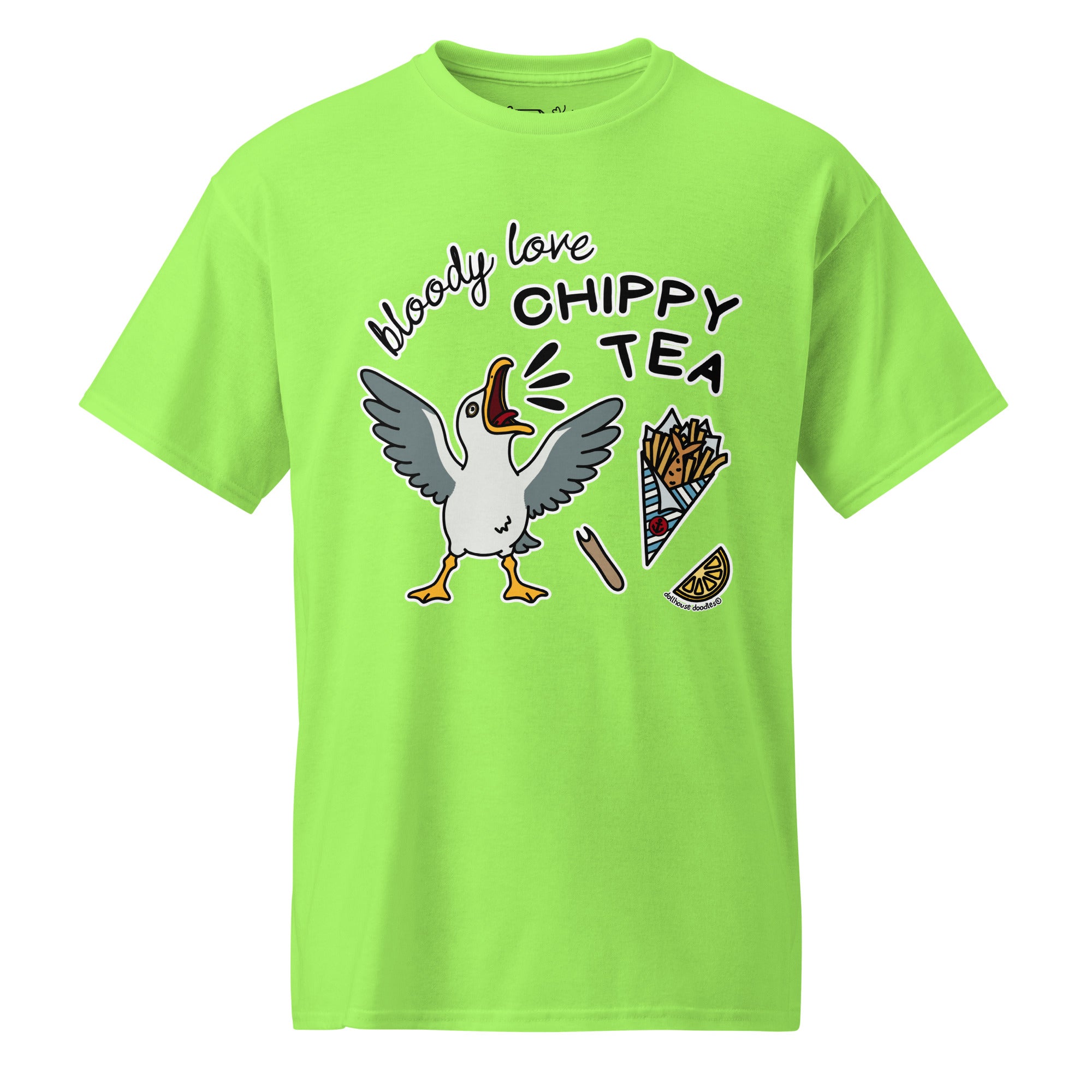 Unisex DryBlend® Classic Tee - 'Chippy Tea' Lime T-Shirt