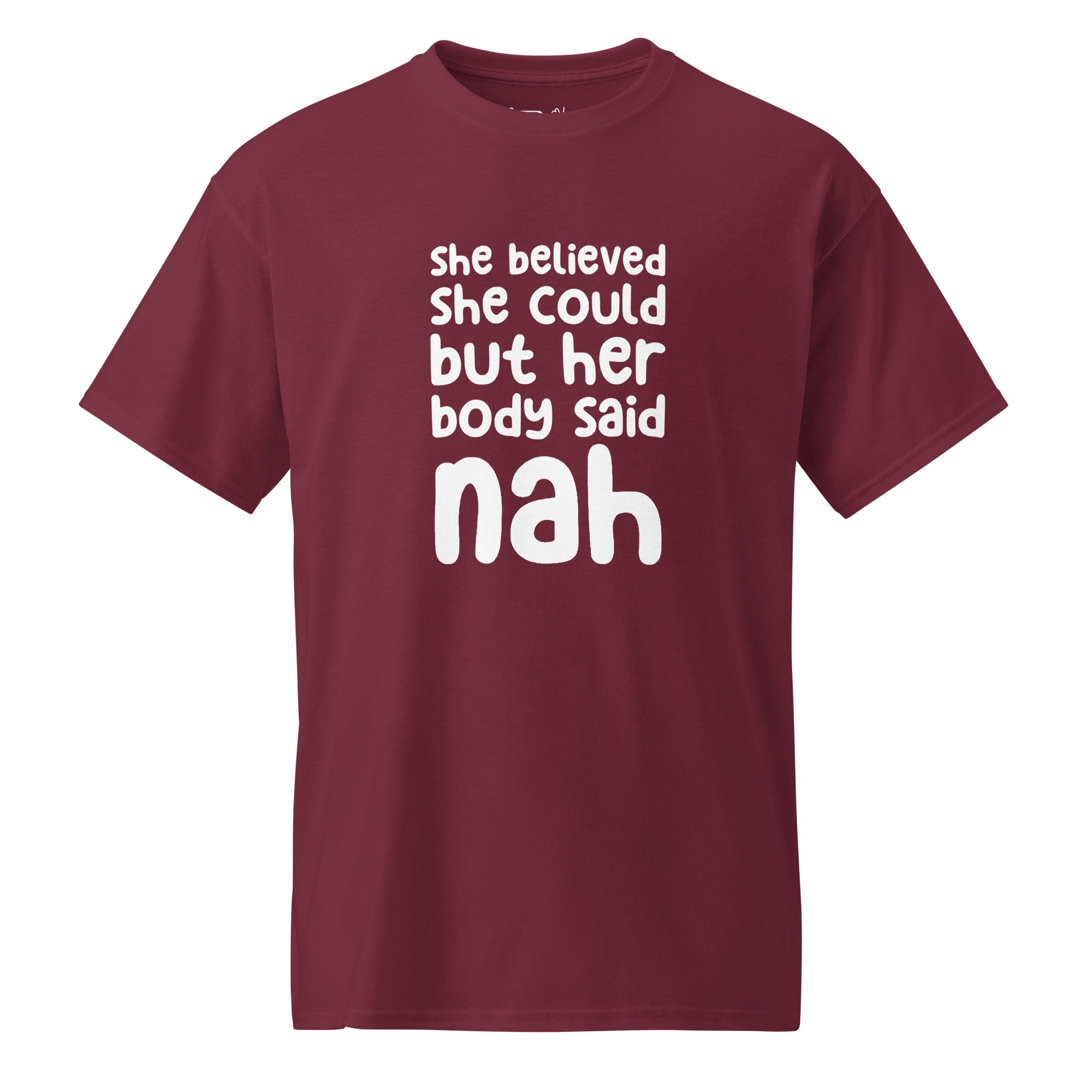 Unisex DryBlend® Classic Tee - 'Nah' Maroon T-Shirt
