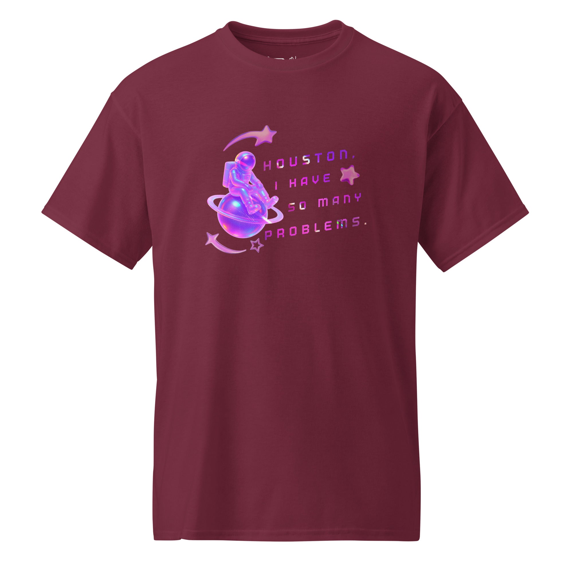 Unisex DryBlend® Classic Tee - 'Houston' Maroon T-Shirt