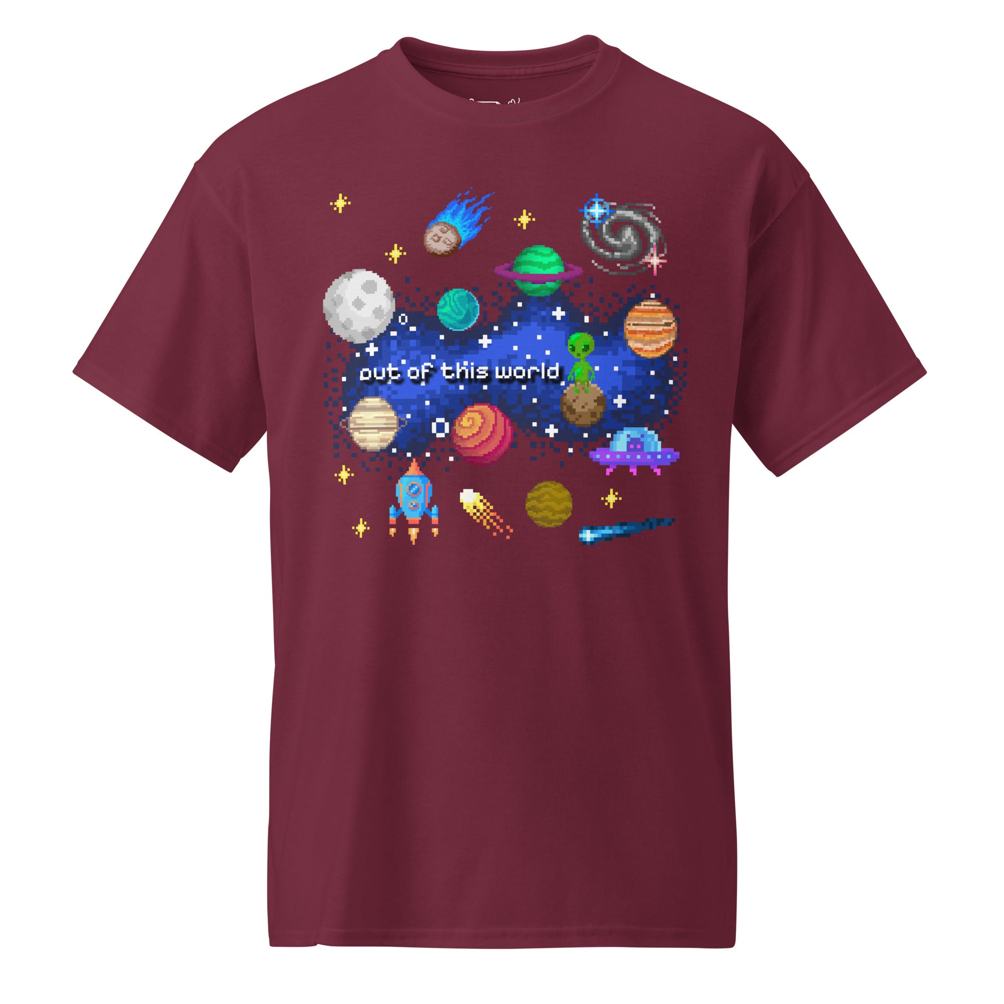 Unisex DryBlend® Classic Tee - 'Out of This World' Maroon T-Shirt