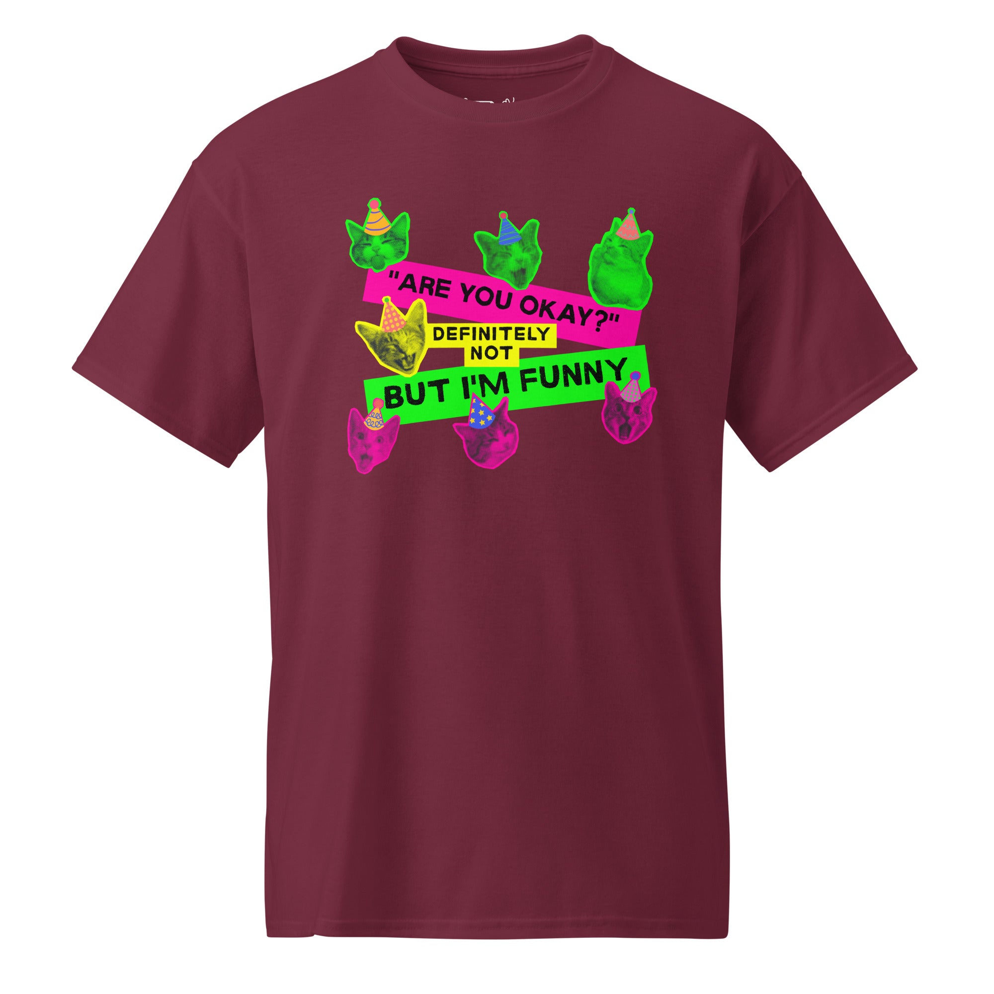 Unisex DryBlend® Classic Tee - 'Definitely Not' Maroon T-Shirt
