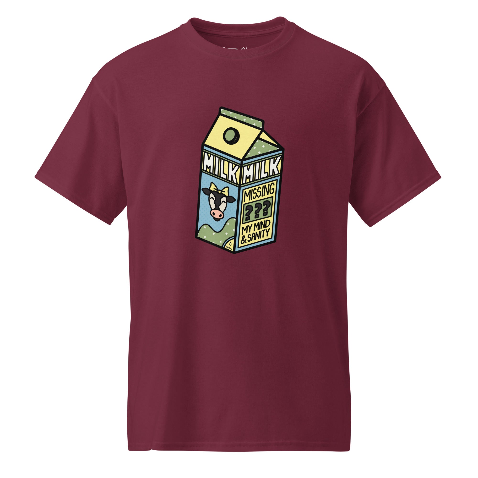 Unisex DryBlend® Classic Tee - 'Got Milk?' Maroon T-Shirt