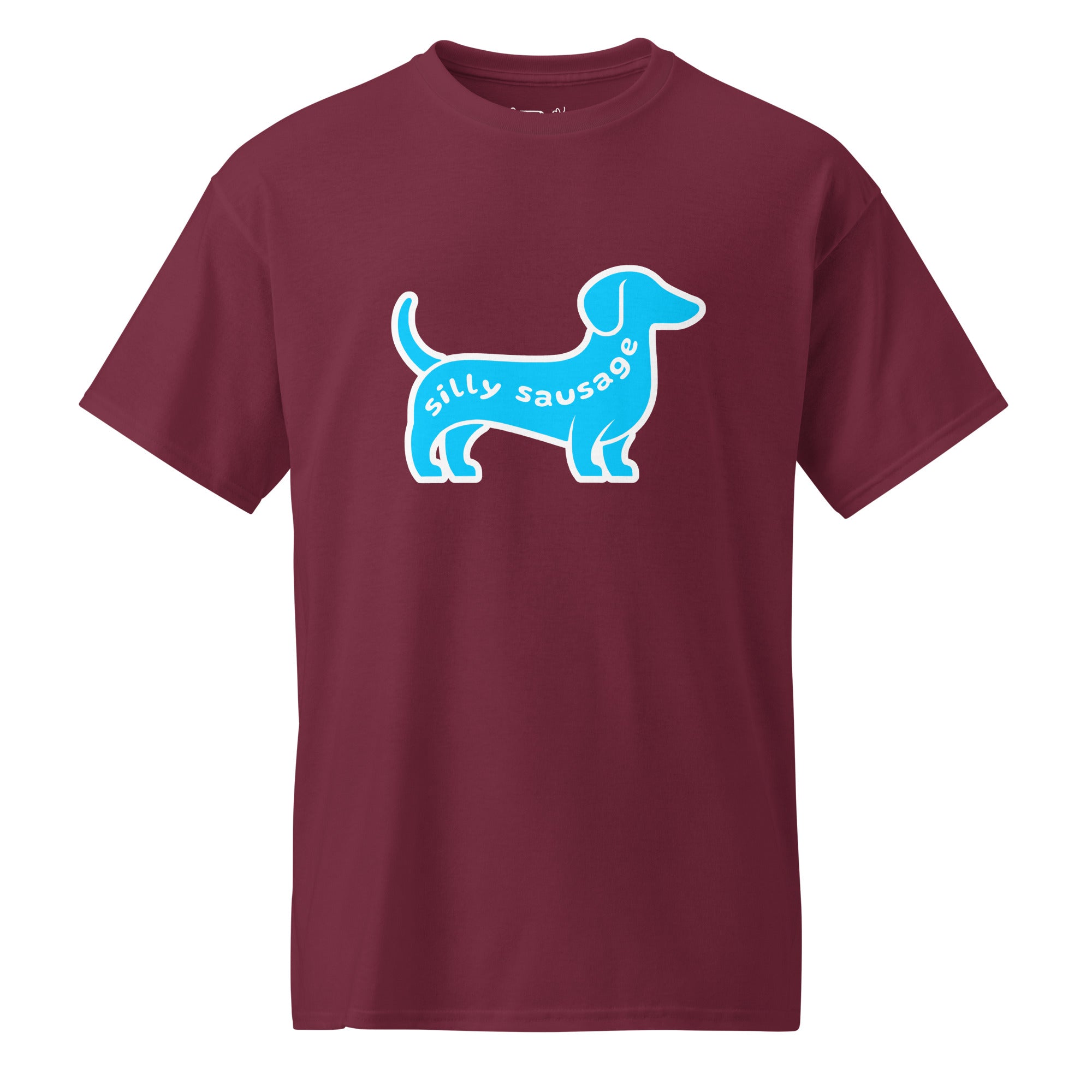 Unisex DryBlend® Classic Tee - 'Silly Sausage' Maroon T-Shirt