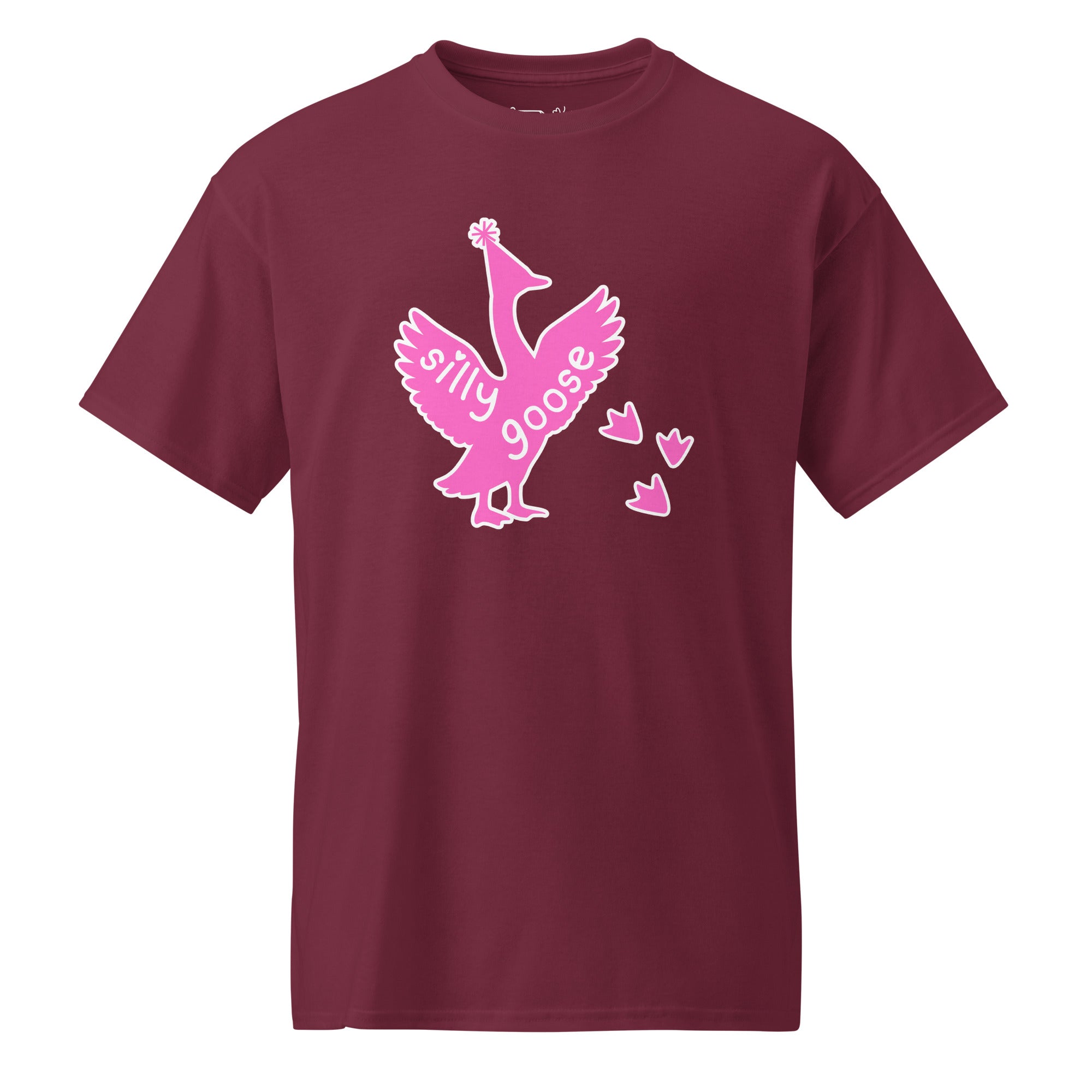 Unisex DryBlend® Classic Tee - 'Silly Goose' Maroon T-Shirt