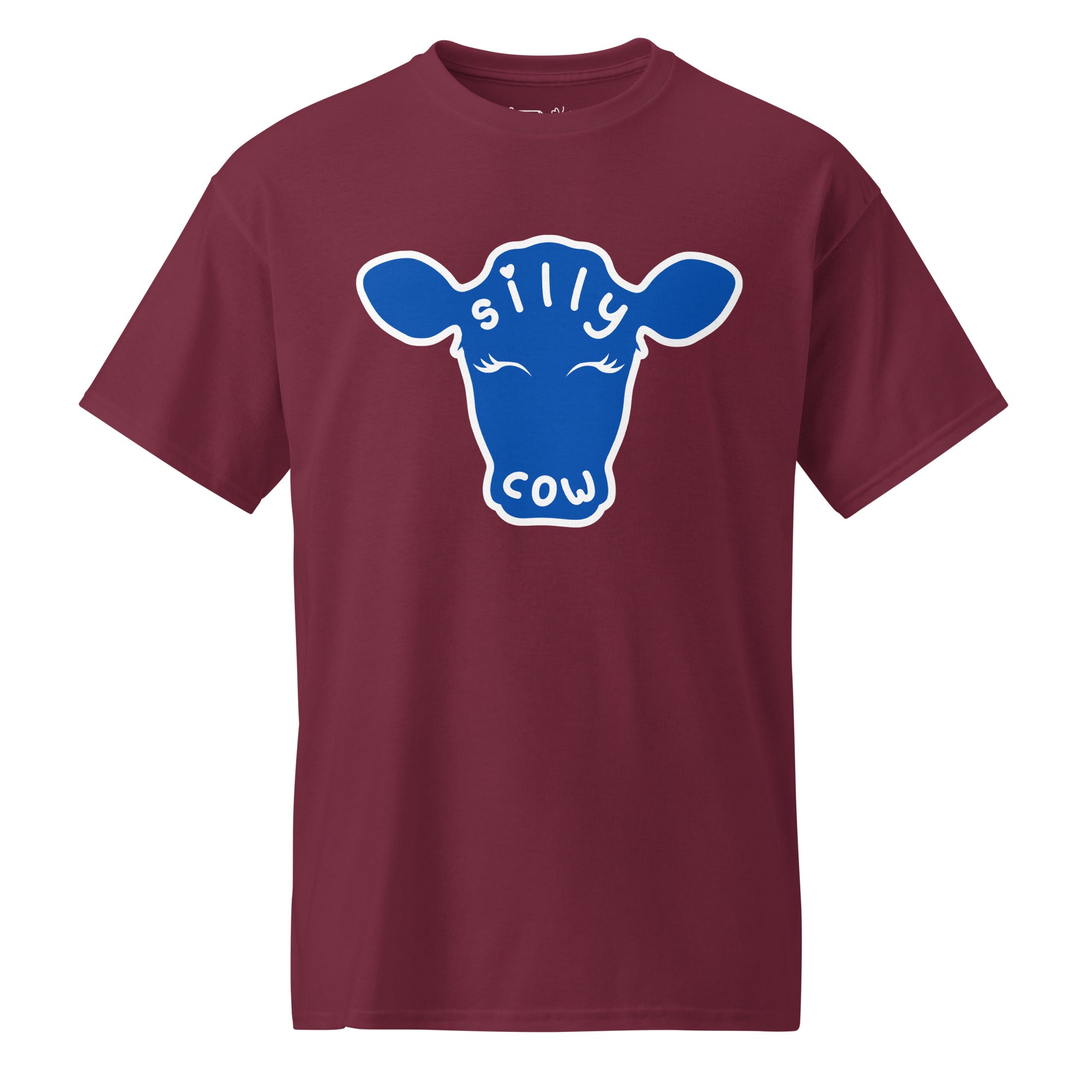 Unisex DryBlend® Classic Tee - 'Silly Cow' Maroon T-Shirt