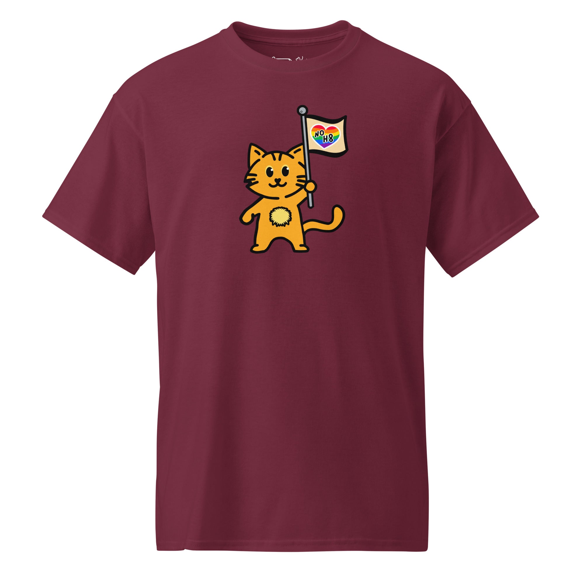 Unisex DryBlend® Classic Tee - 'No H8' Maroon T-Shirt