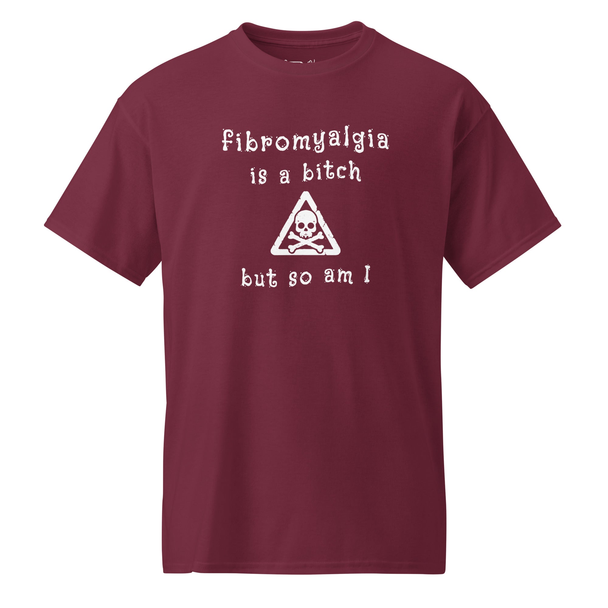 Unisex DryBlend® Classic Tee - 'Fibromyalgia' Maroon T-Shirt