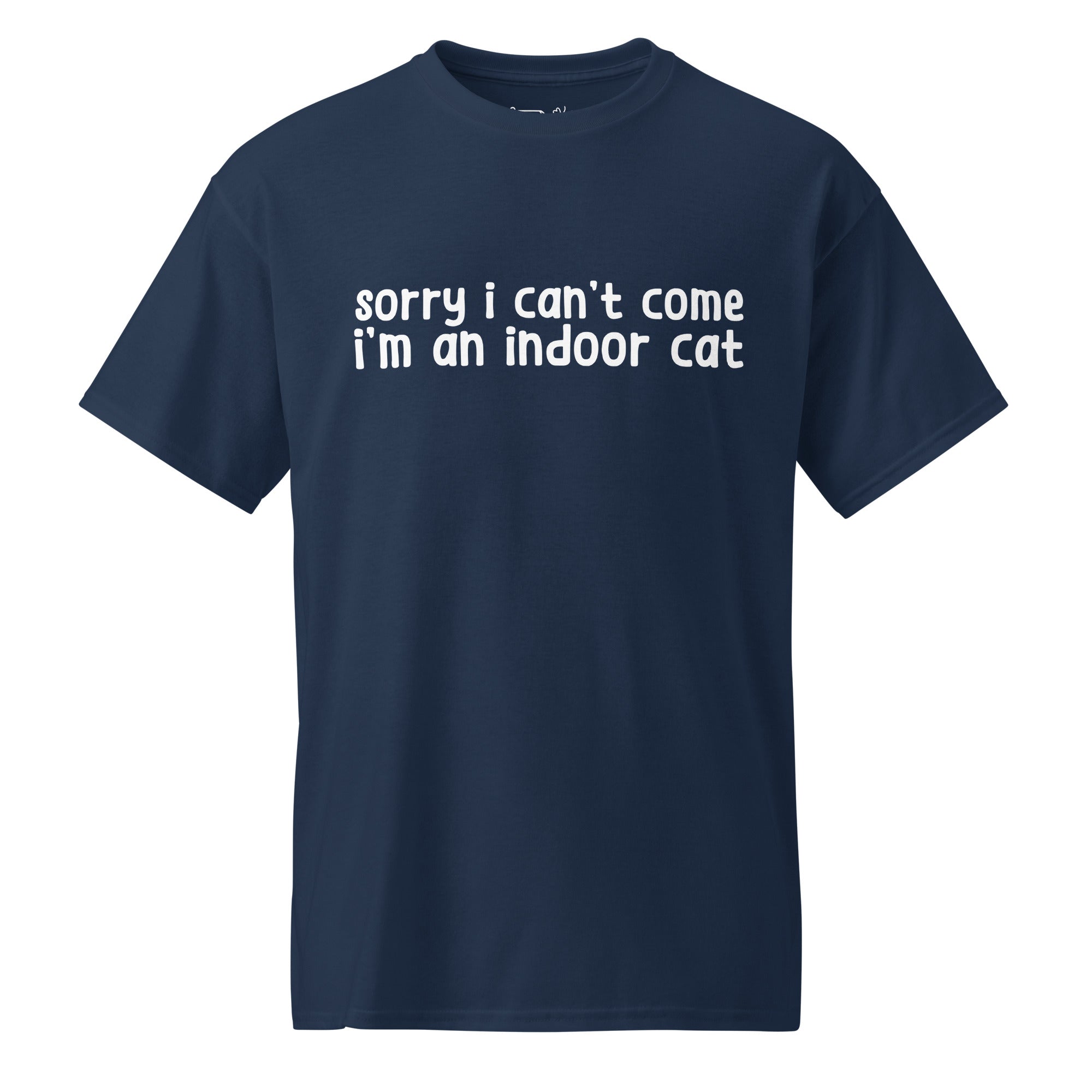 Unisex DryBlend® Classic Tee - 'Indoor Cat' Navy T-Shirt