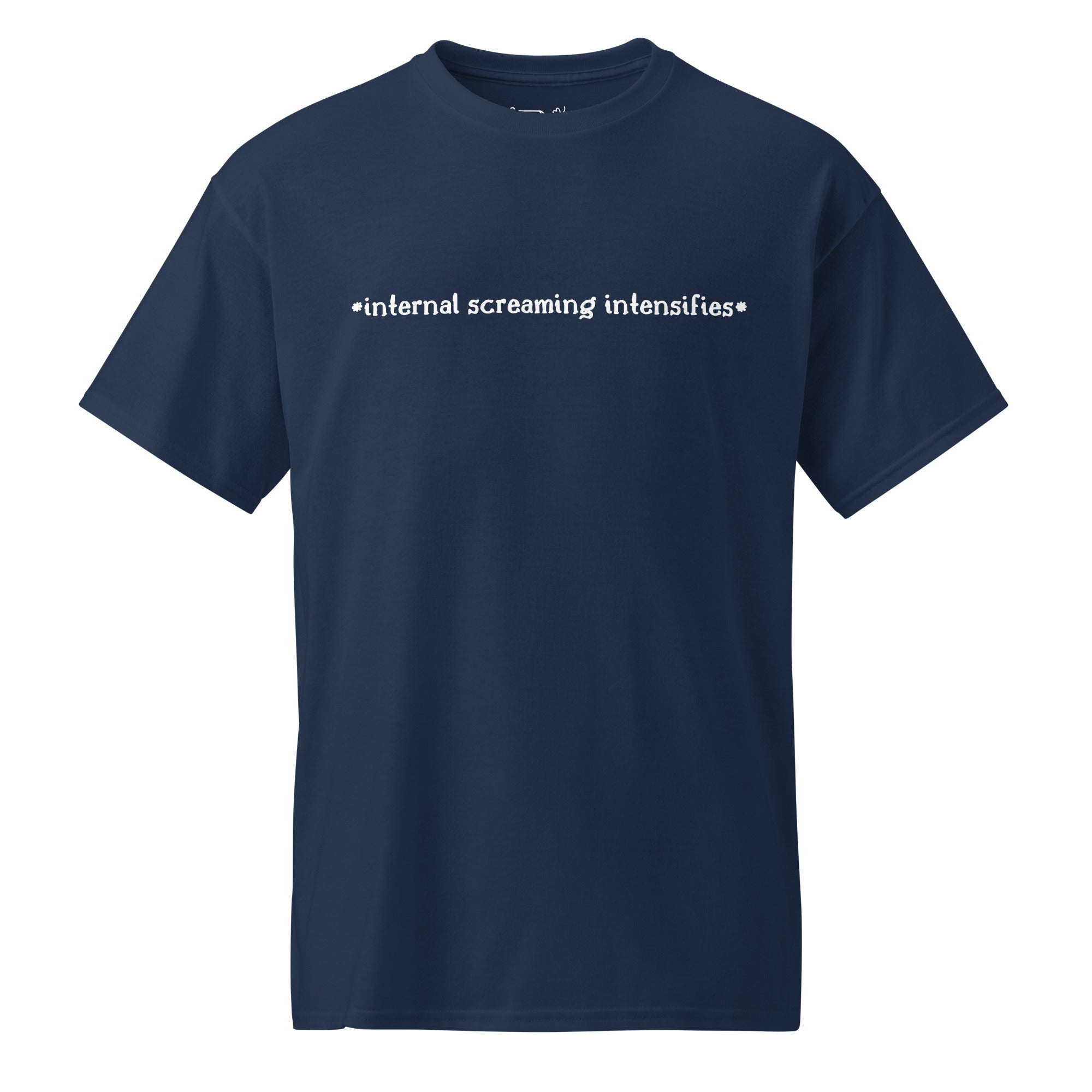 Unisex DryBlend® Classic Tee - 'Internal Screaming' Navy T-Shirt