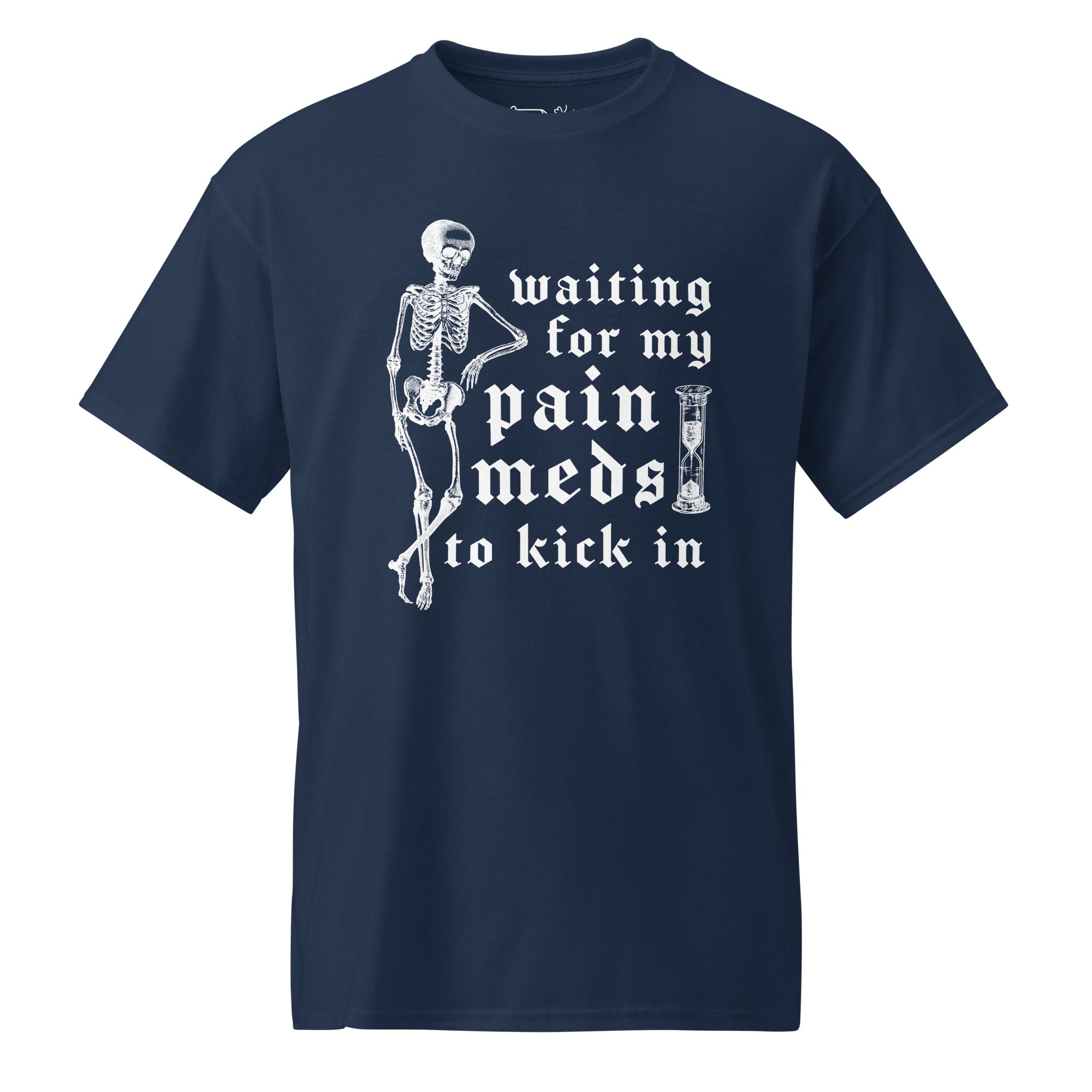 Unisex DryBlend® Classic Tee - 'Pain Meds' Navy T-Shirt