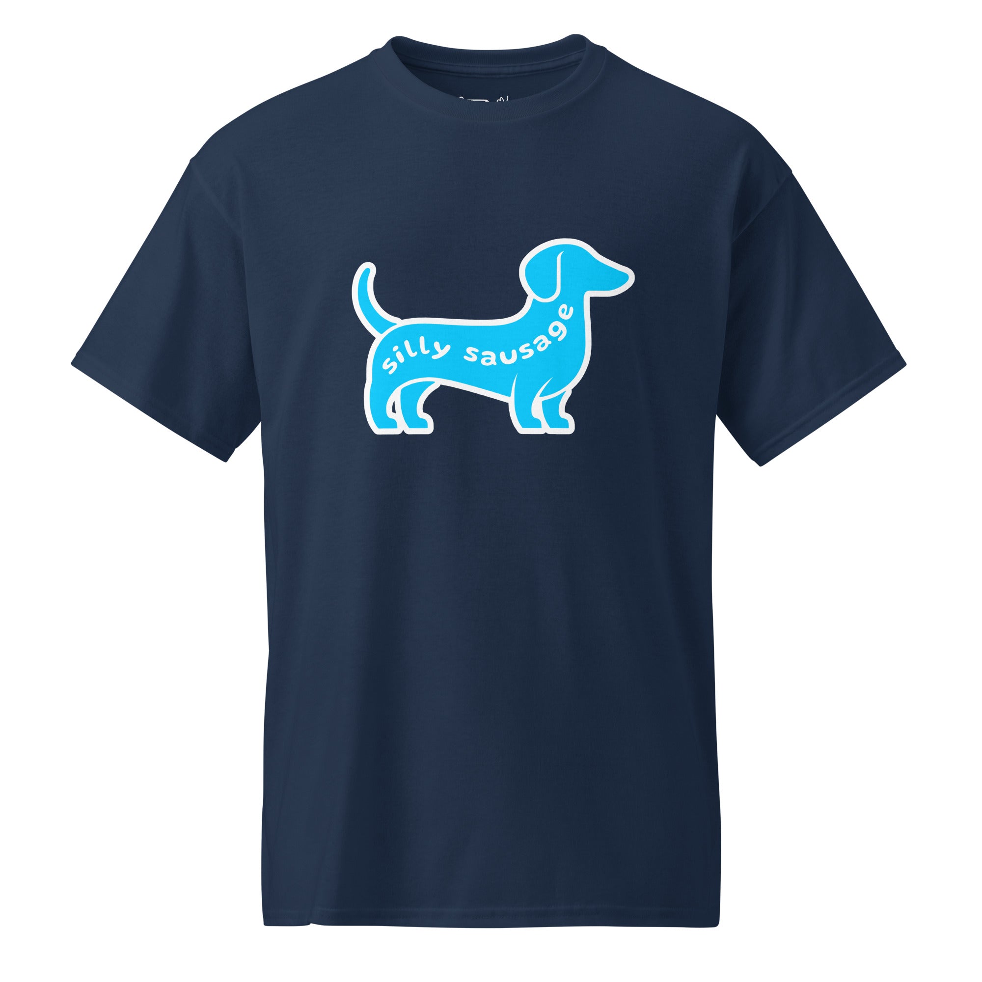 Unisex DryBlend® Classic Tee - 'Silly Sausage' Navy T-Shirt