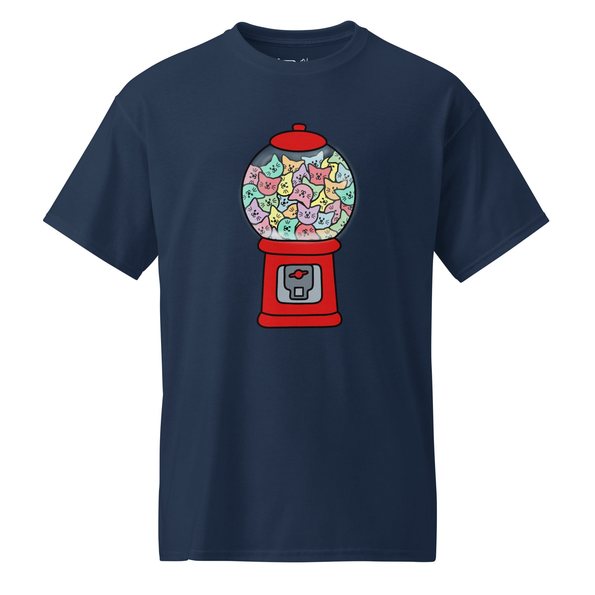 Unisex DryBlend® Classic Tee - 'Bubblegum Cats' Navy T-Shirt