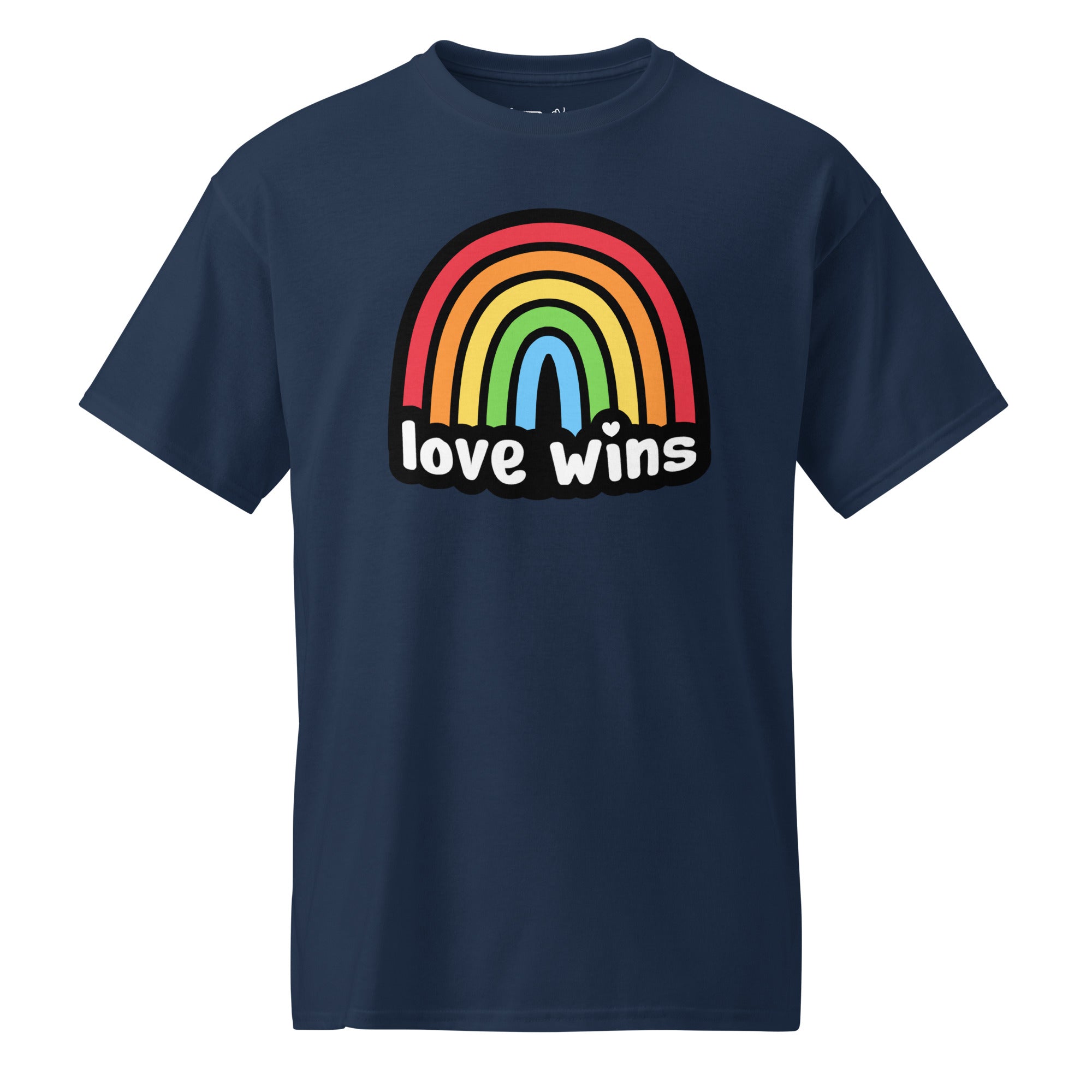 Unisex DryBlend® Classic Tee - 'Love Wins' Navy T-Shirt
