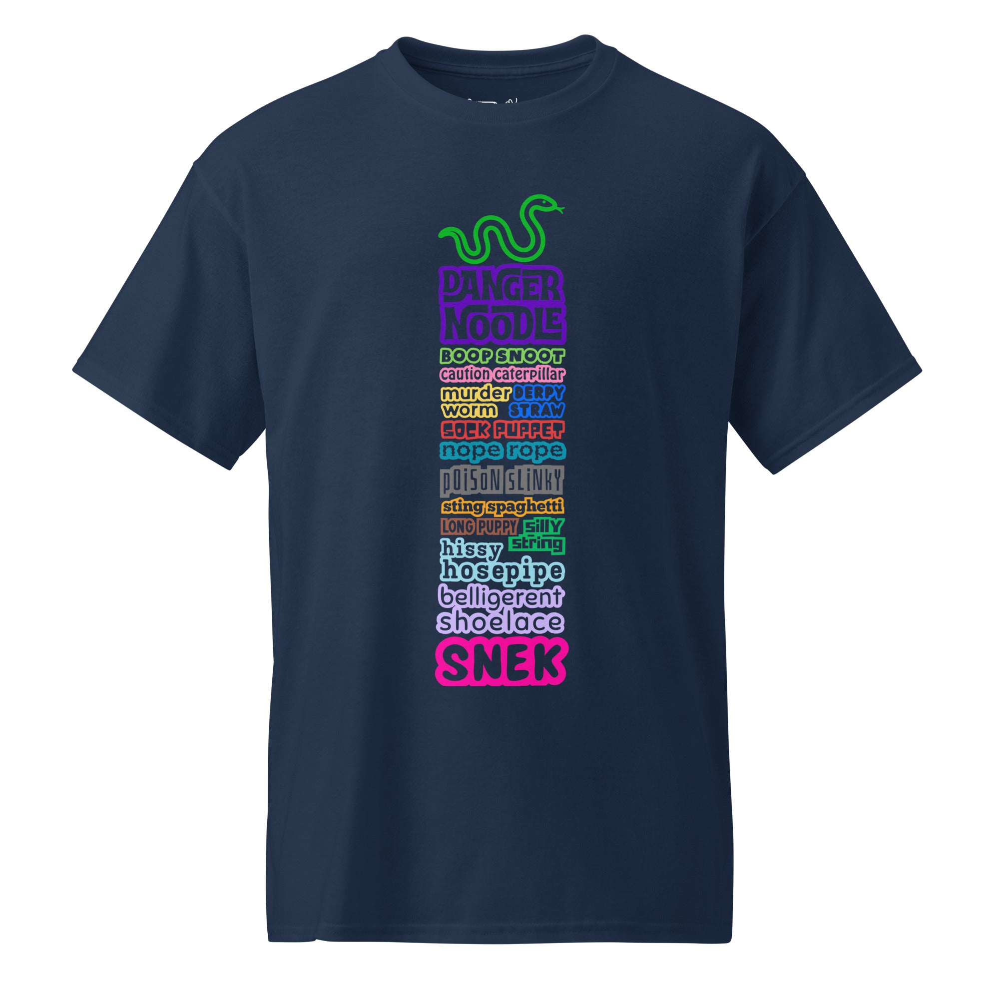 Unisex DryBlend® Classic Tee - 'Danger Noodle' Navy T-Shirt