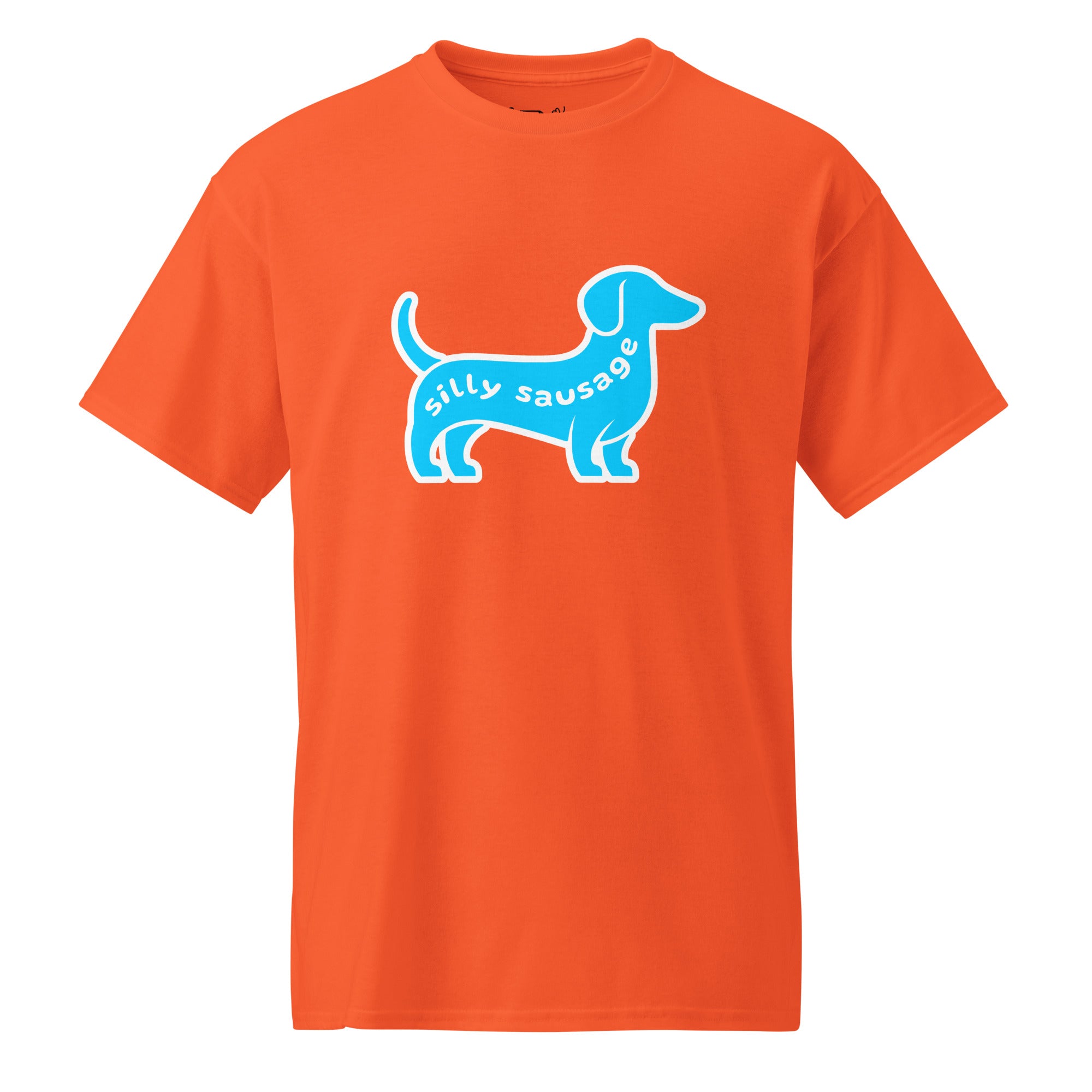 Unisex DryBlend® Classic Tee - 'Silly Sausage' Orange T-Shirt