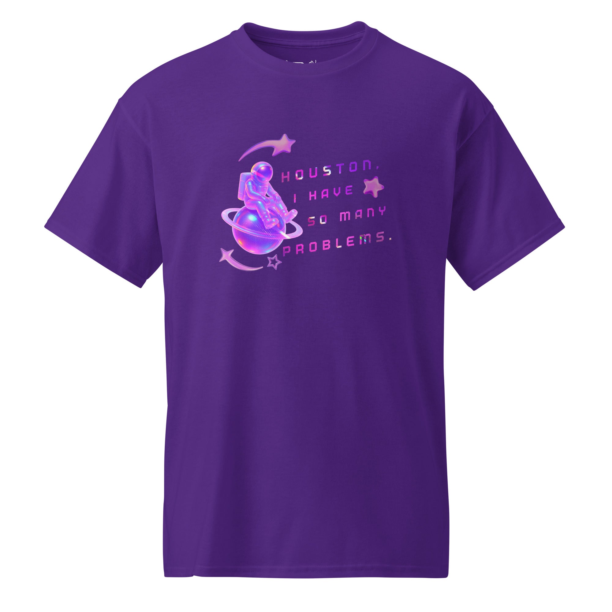 Unisex DryBlend® Classic Tee - 'Houston' Purple T-Shirt