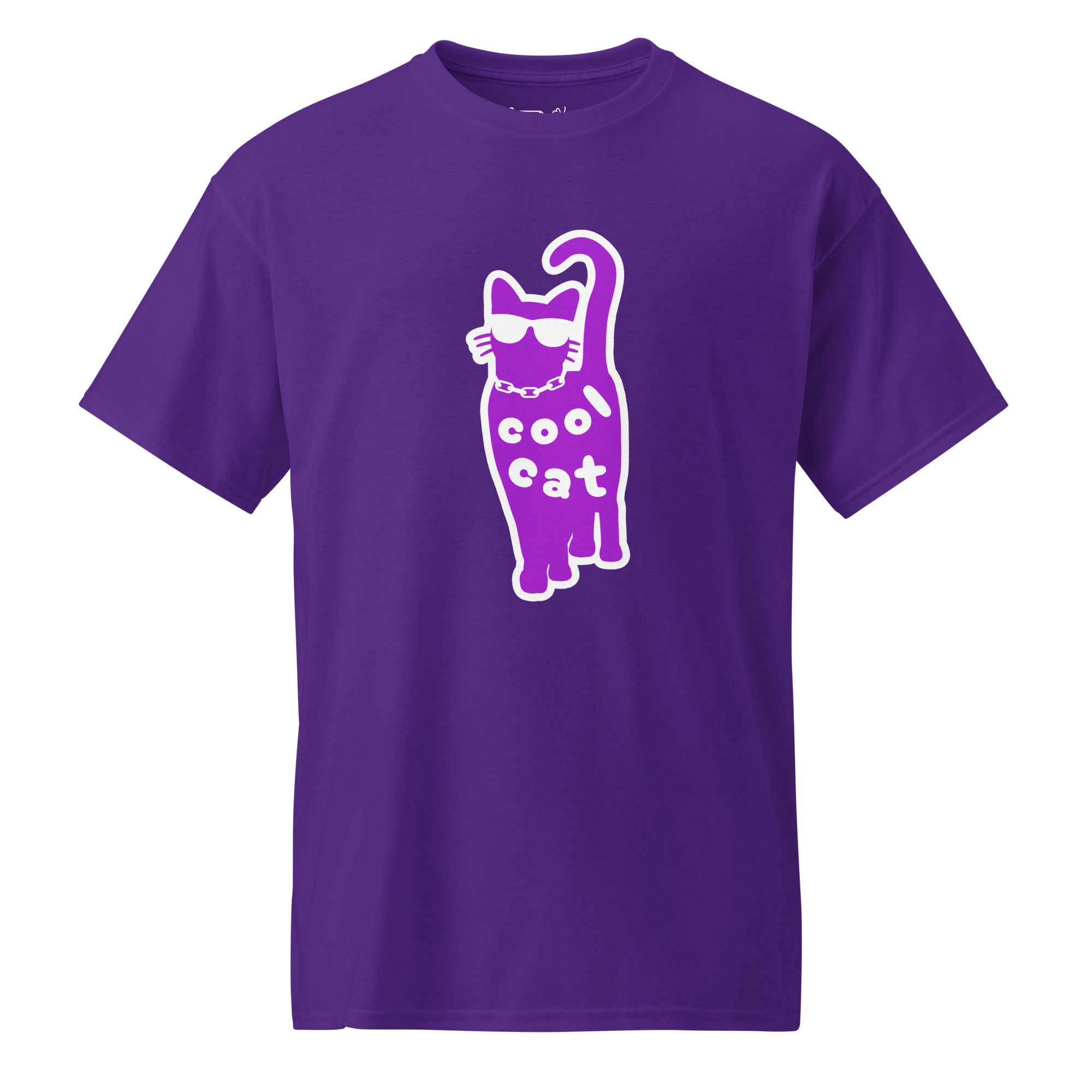 Unisex DryBlend® Classic Tee - 'Cool Cat' Purple T-Shirt