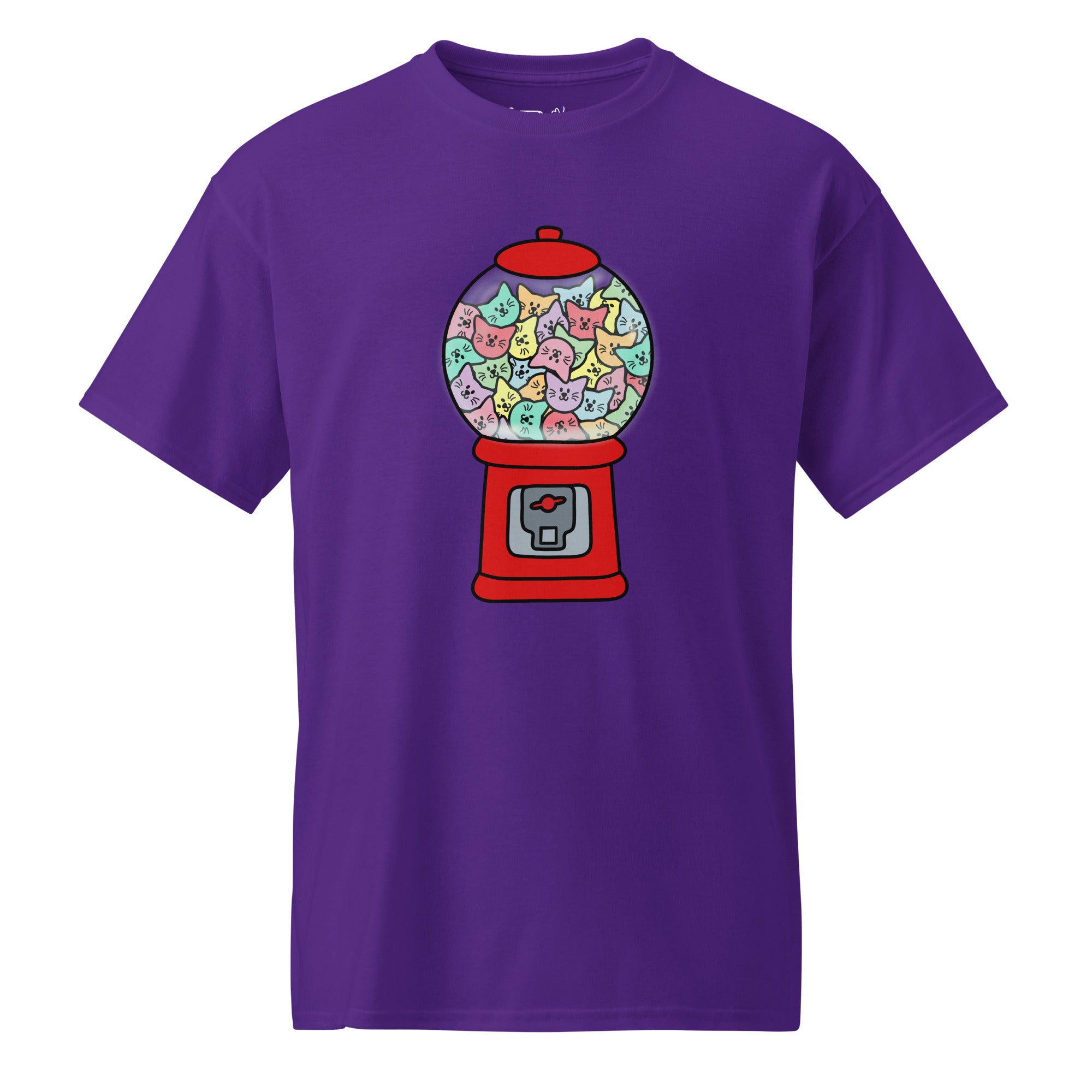 Unisex DryBlend® Classic Tee - 'Bubblegum Cats' Purple T-Shirt