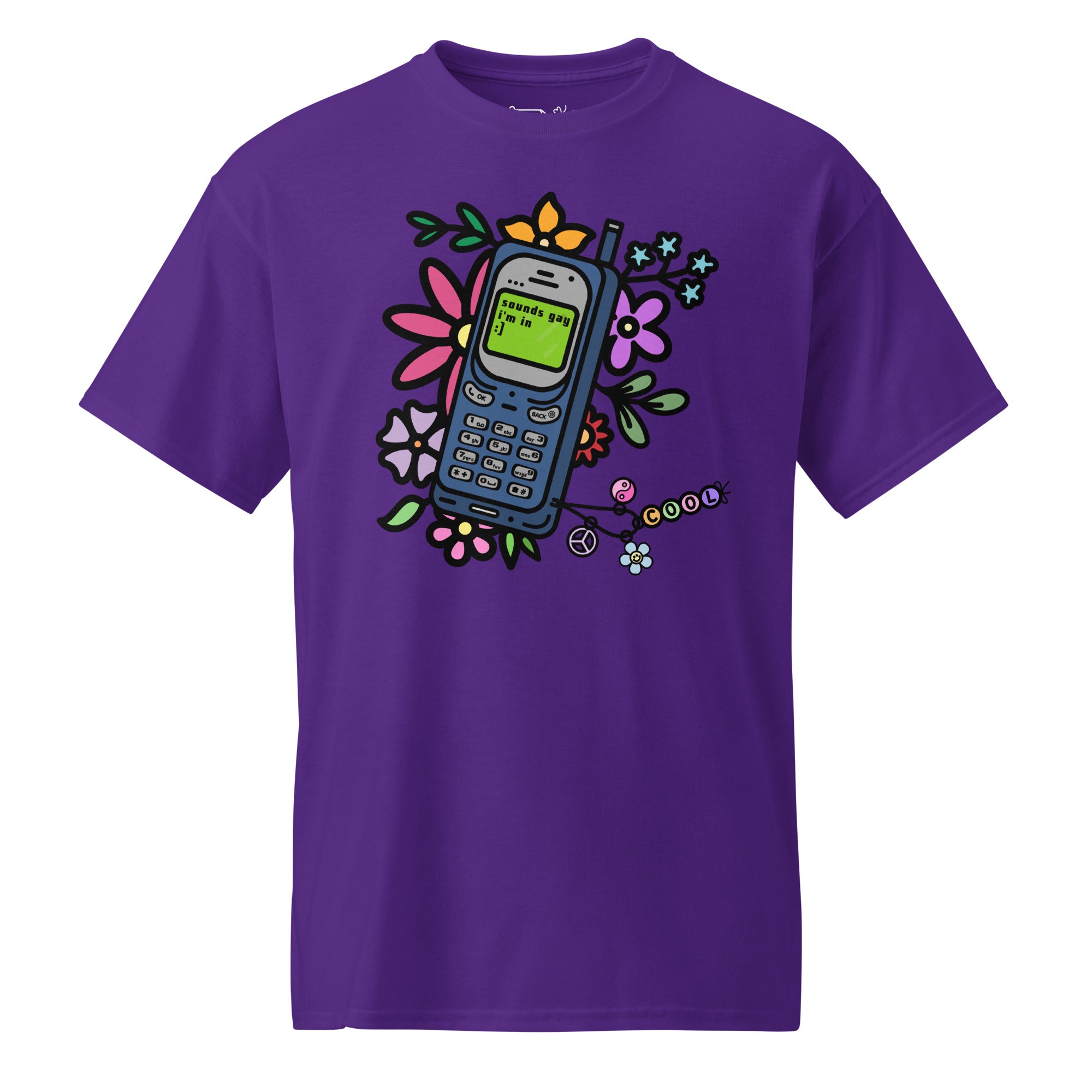 Unisex DryBlend® Classic Tee - 'Text Me' Purple T-Shirt