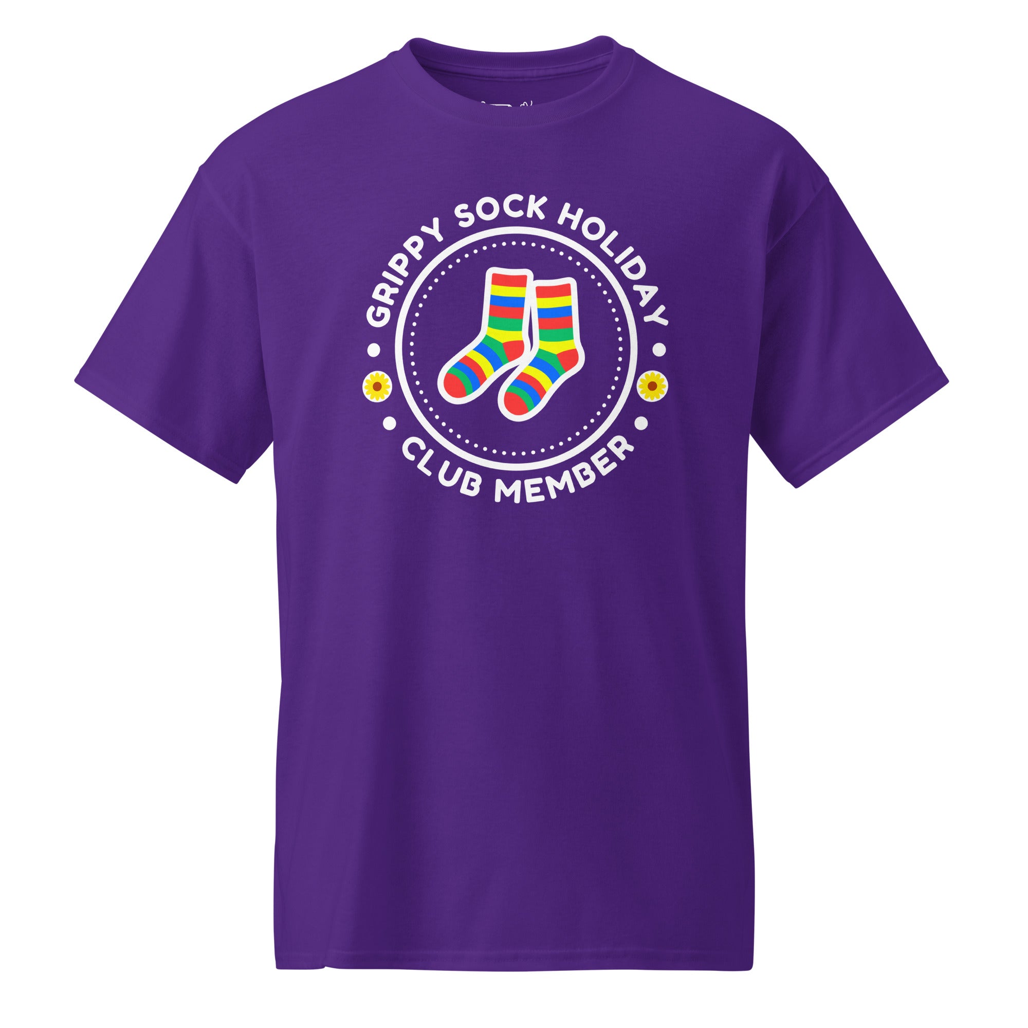 Unisex DryBlend® Classic Tee - 'Grippy Sock' Purple T-Shirt