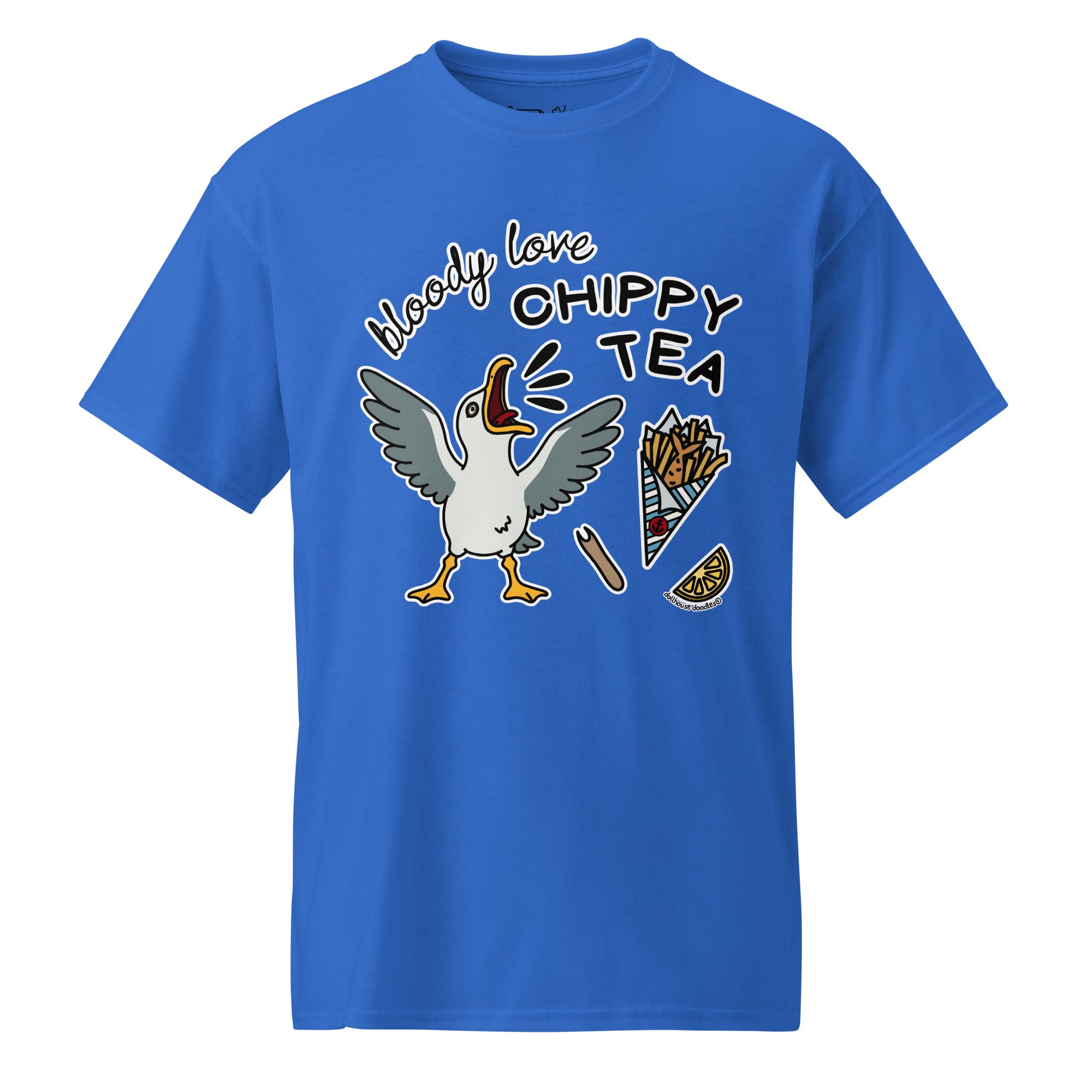 Unisex DryBlend® Classic Tee - 'Chippy Tea' Royal T-Shirt
