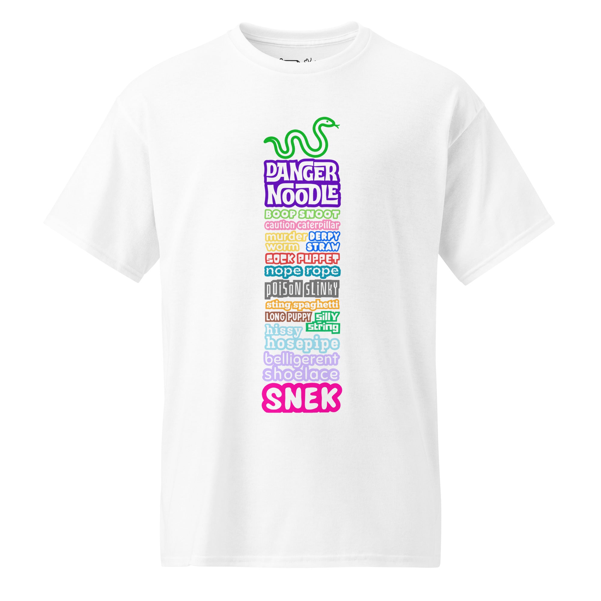 Unisex DryBlend® Classic Tee - 'Danger Noodle' White T-Shirt